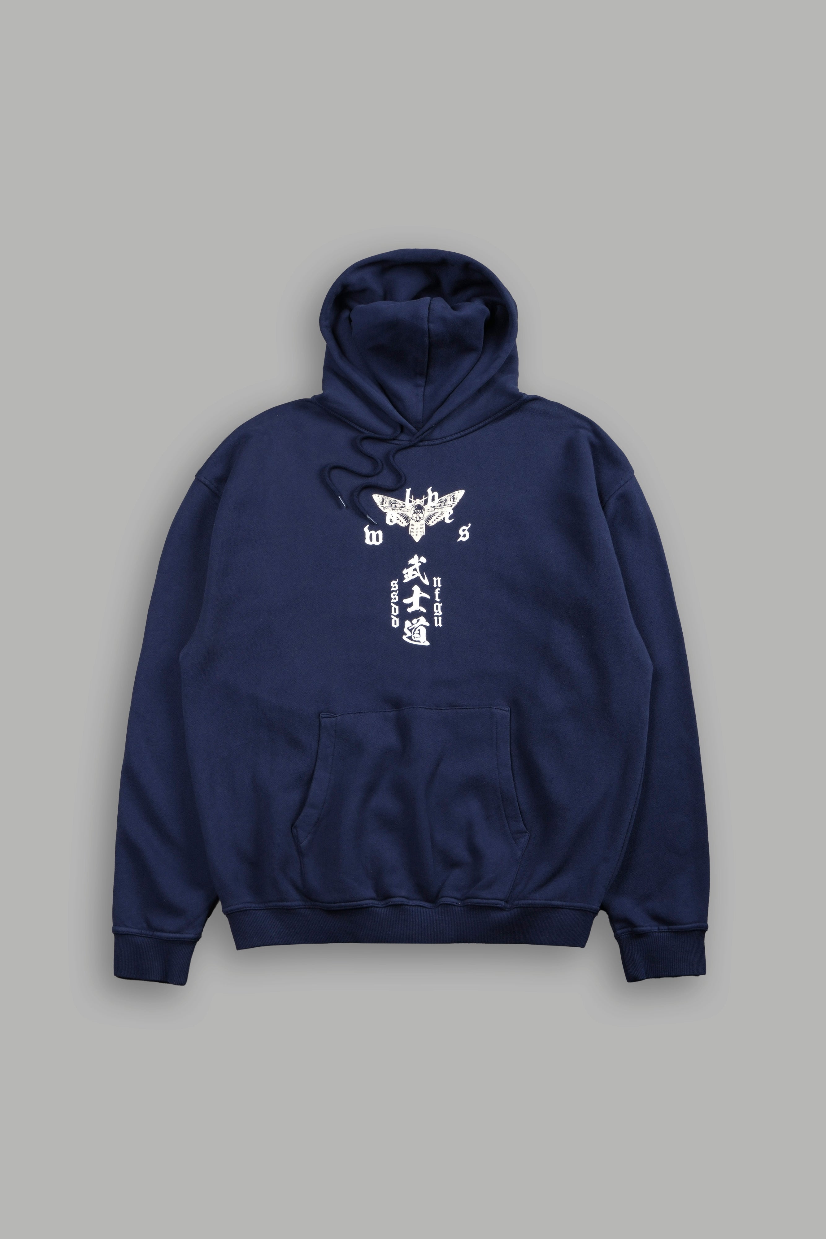 Shinigami'S Embrace Bishop Hoodie in Navy
