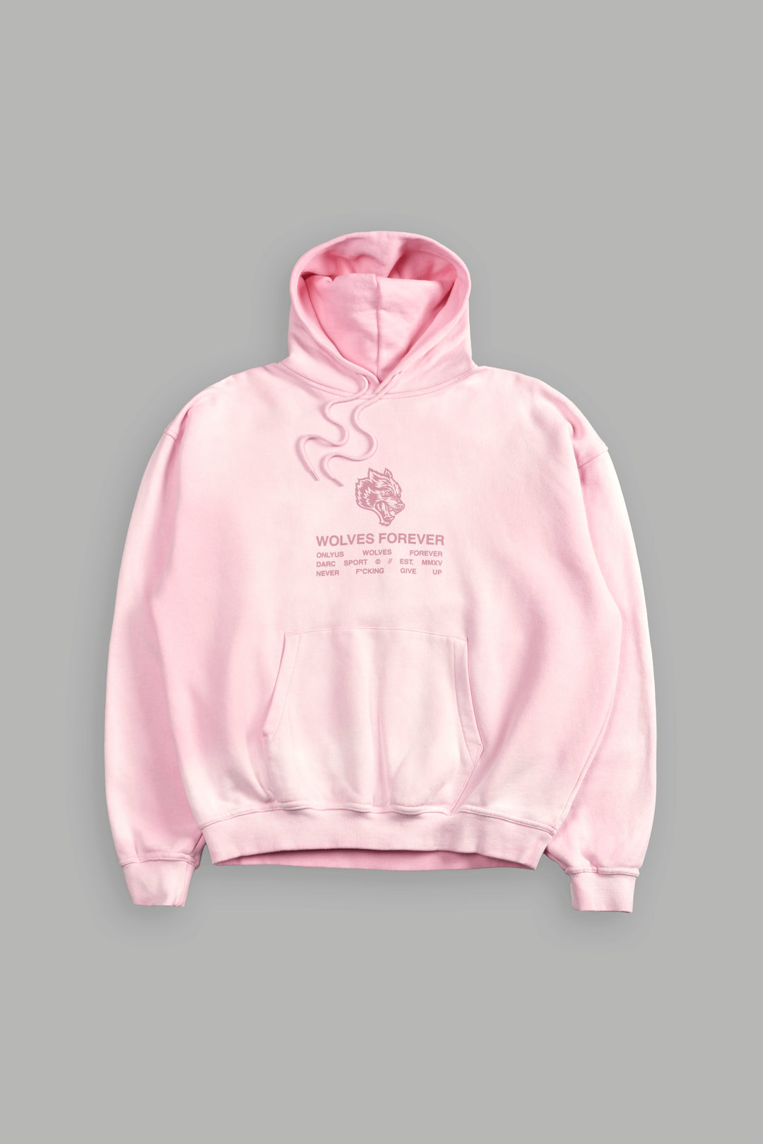 Wolves Have Your Back Unisex "Bishop" Hoodie in Cherry Blossom Halo Wash
