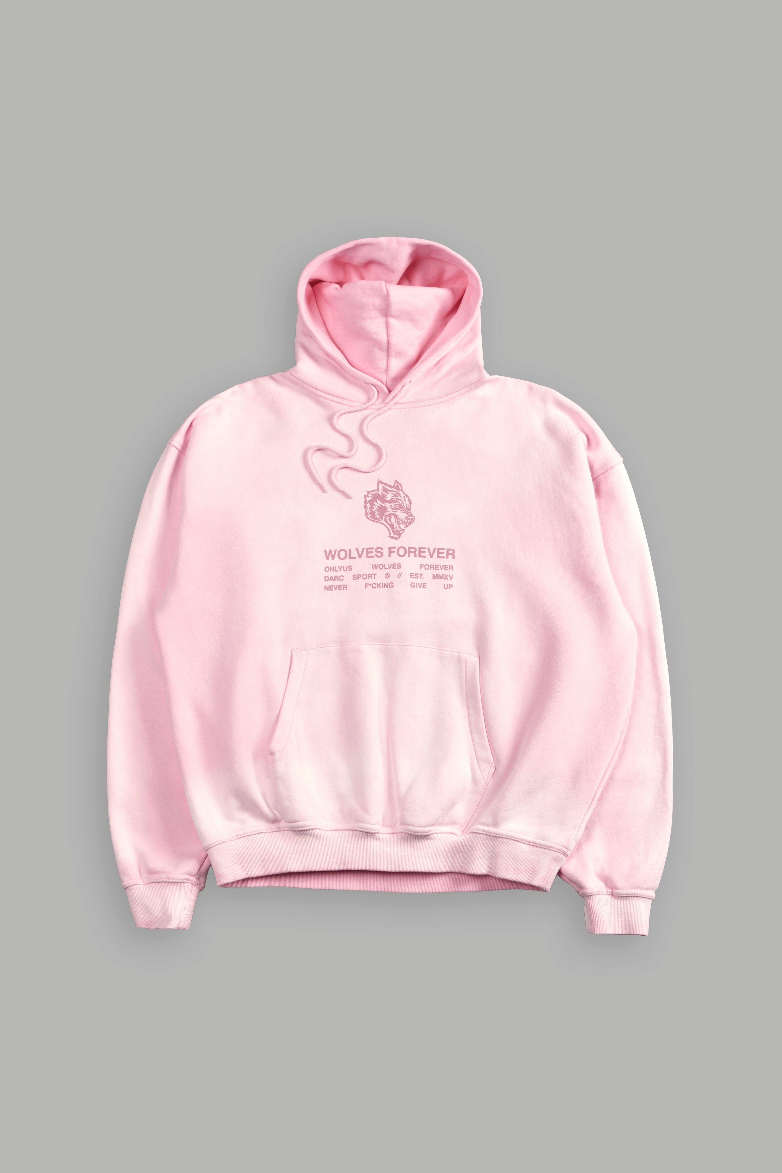 Wolves Have Your Back Unisex "Bishop" Hoodie in Cherry Blossom Halo Wash
