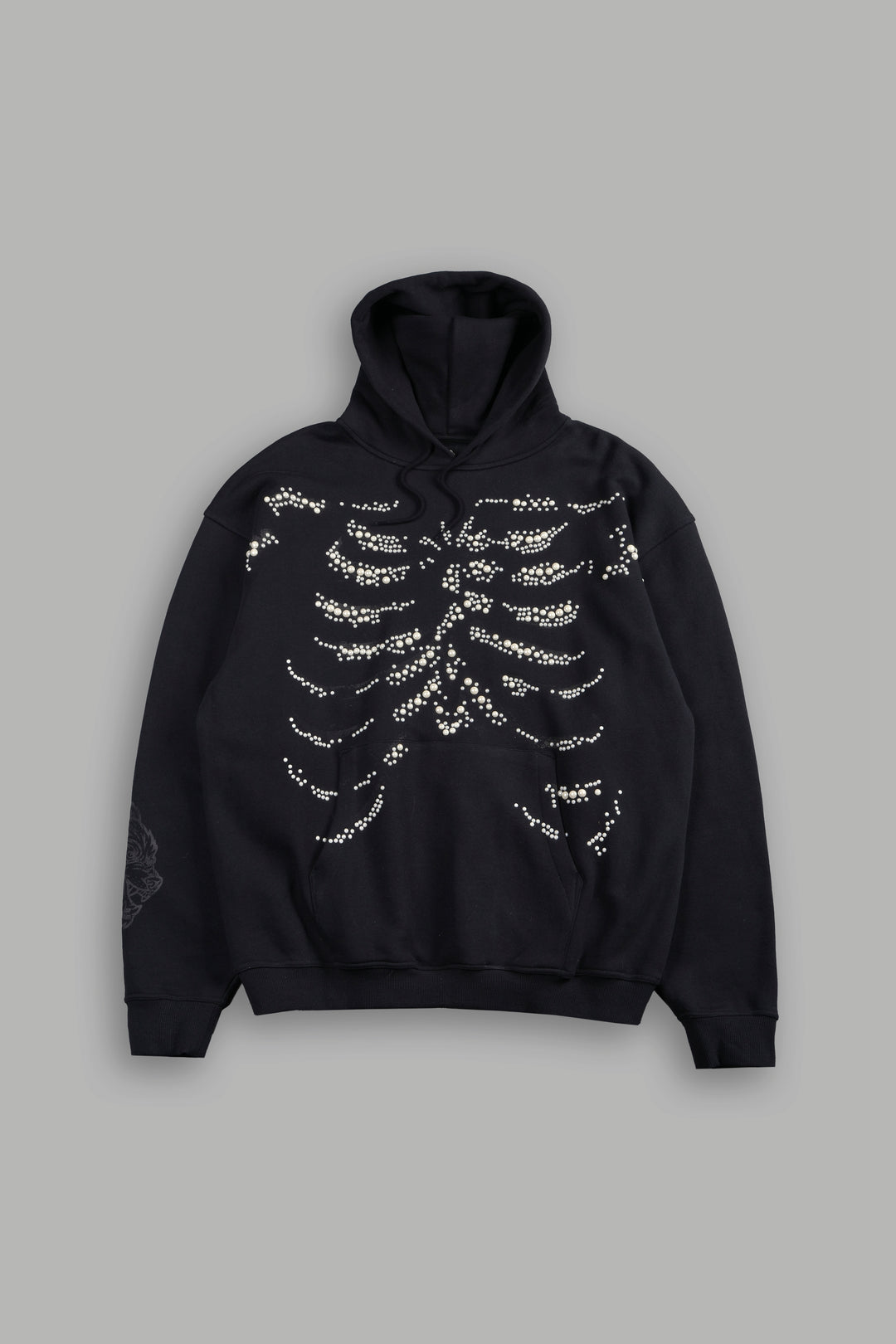 Bone Cage Bishop Hoodie In Black