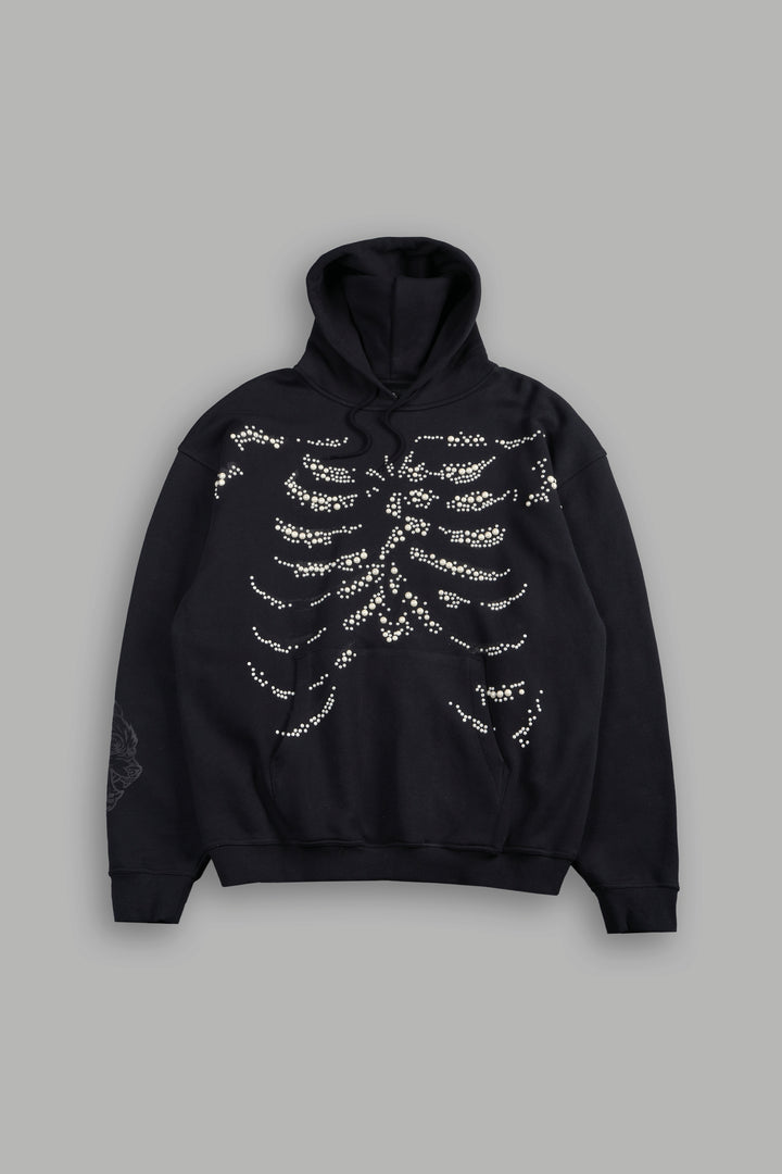 Bone Cage Bishop Hoodie In Black