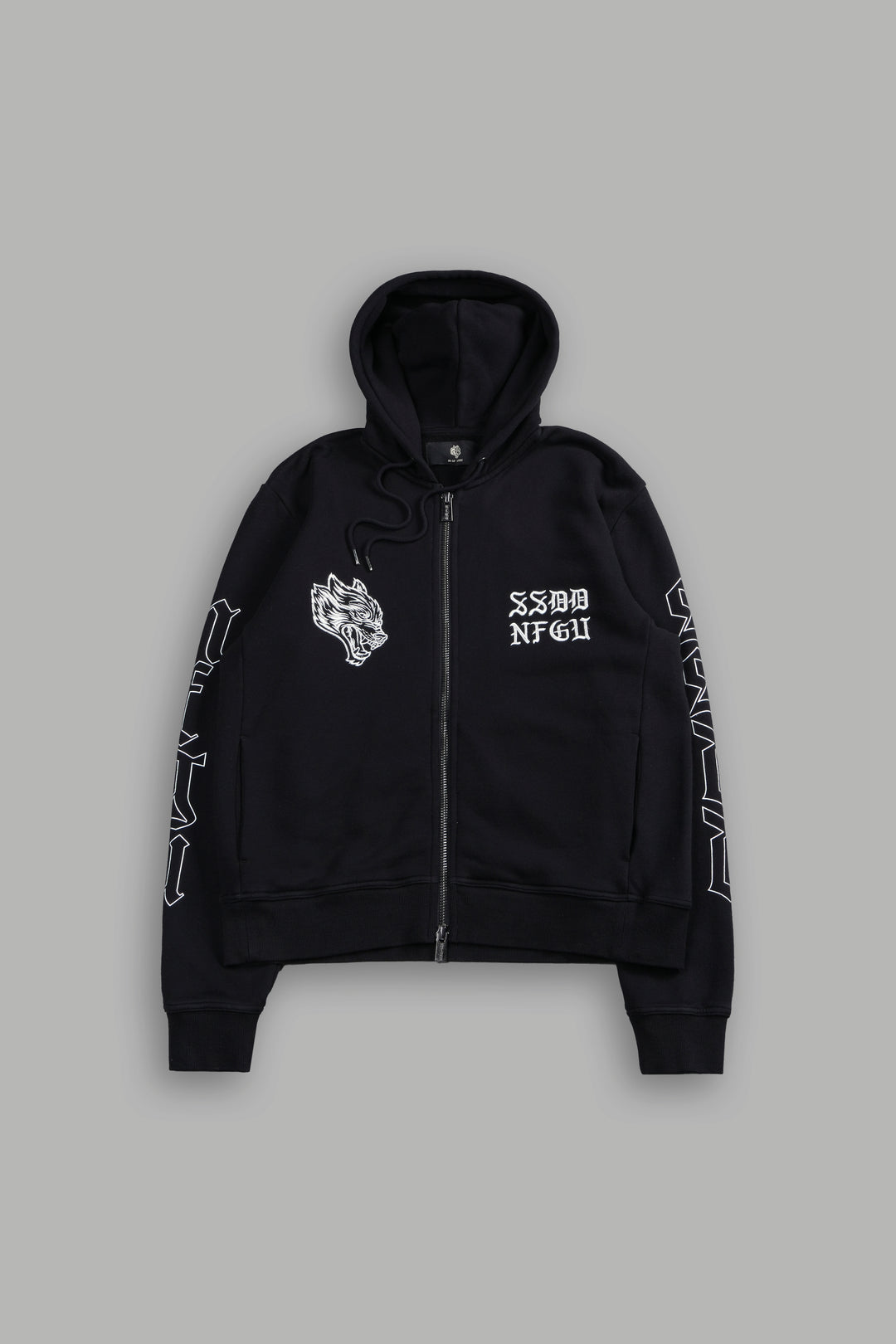 SSDDNFGU Donnie "Zip Up" Hoodie in Black