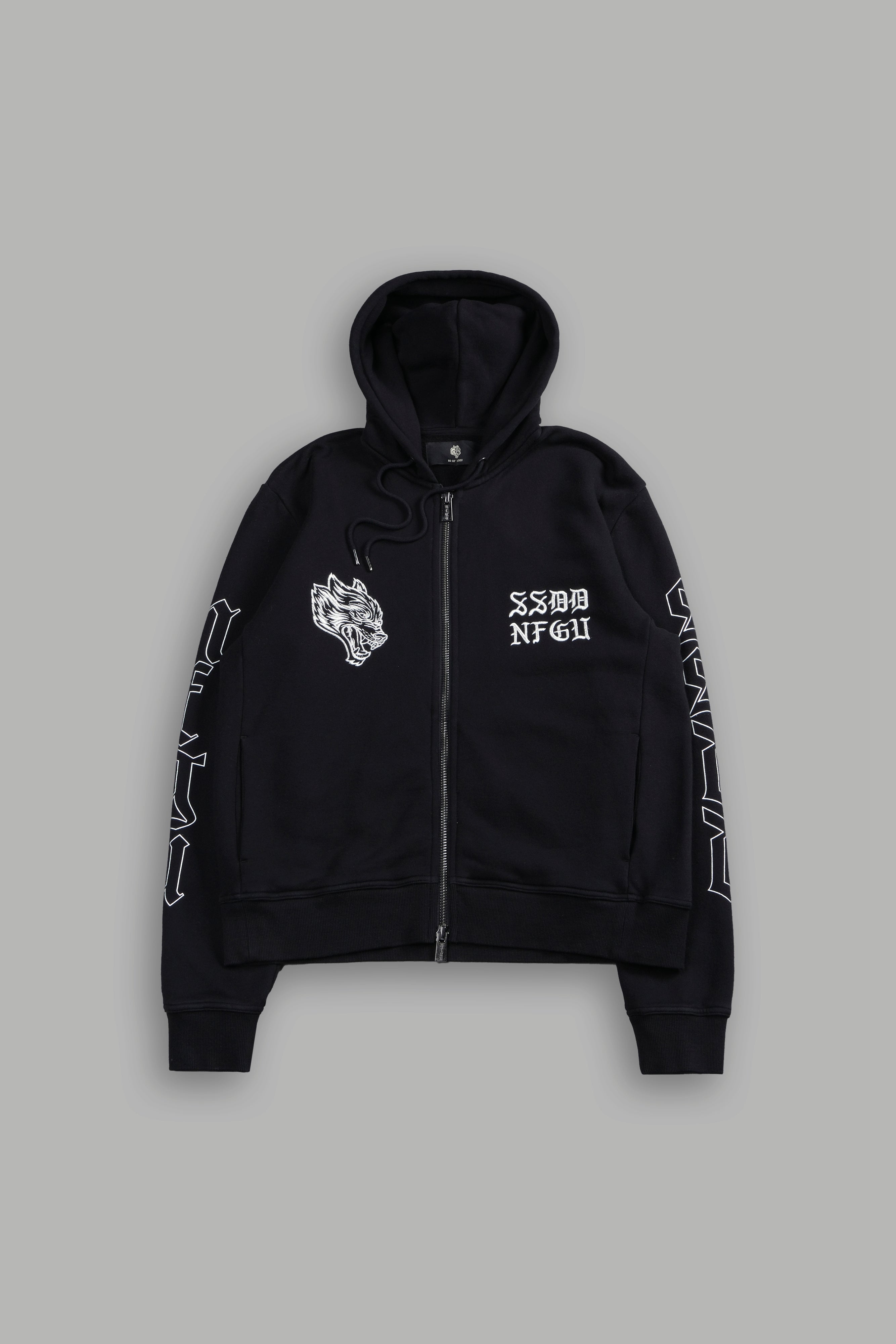 SSDDNFGU Donnie "Zip Up" Hoodie in Black