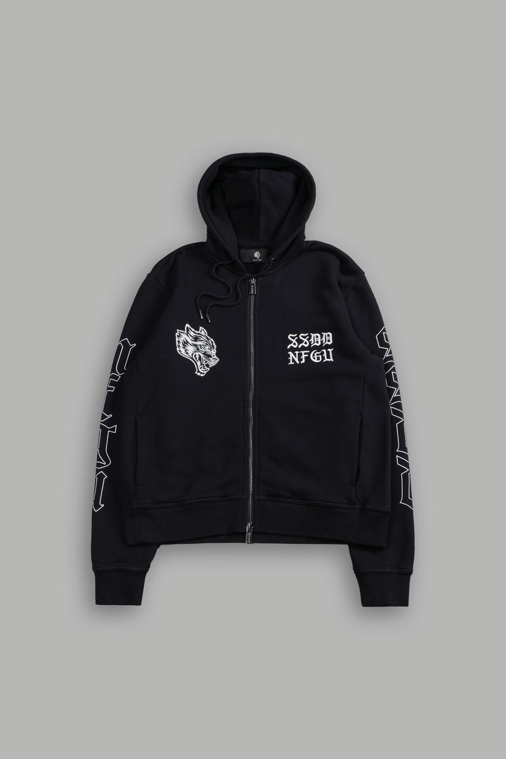 SSDDNFGU Donnie "Zip Up" Hoodie in Black