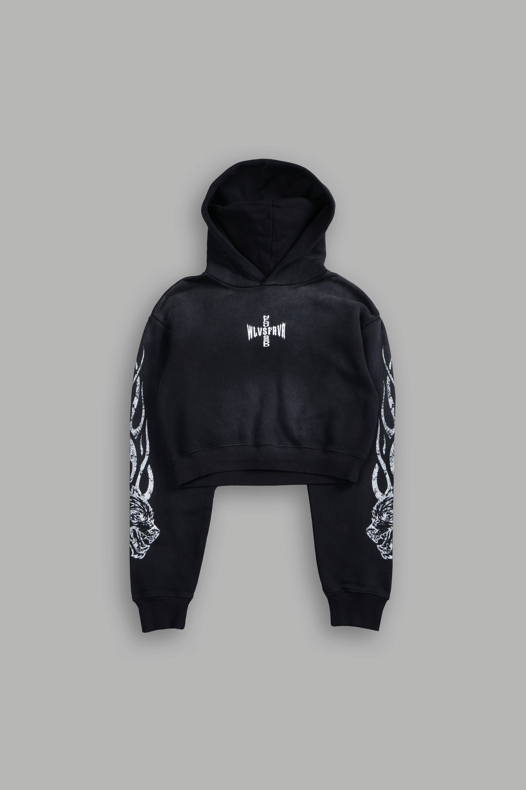 Finite Flame "Rose" She Hoodie in Black Drift Wash