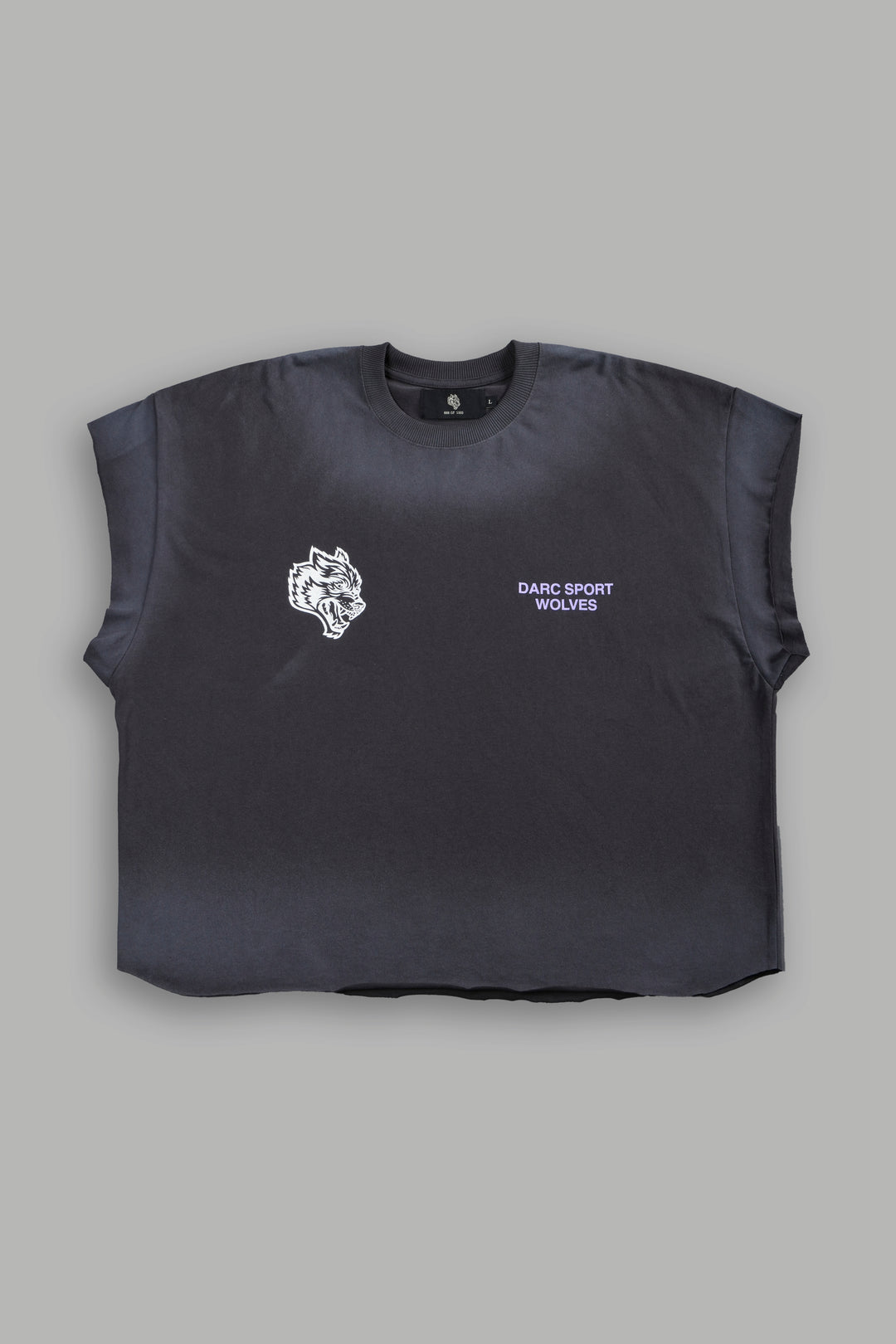 Pegasus Storm Grunge Cut-Off Tee in Wolf Gray Drift Wash