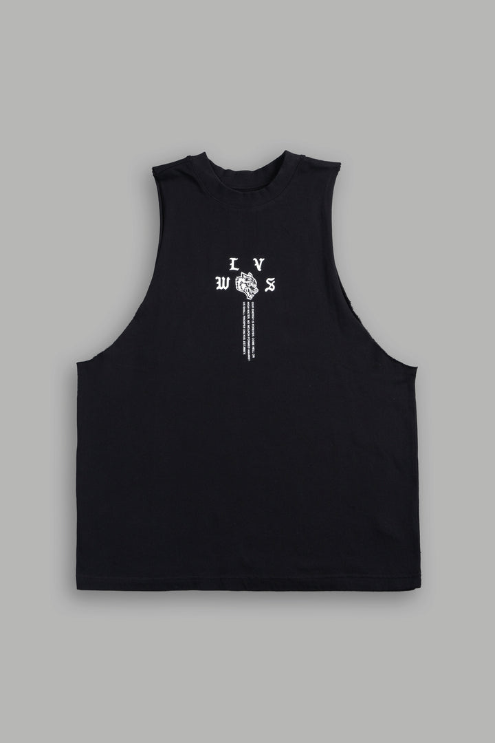 Dama De Las Rosas Tommy Muscle Tee In Black