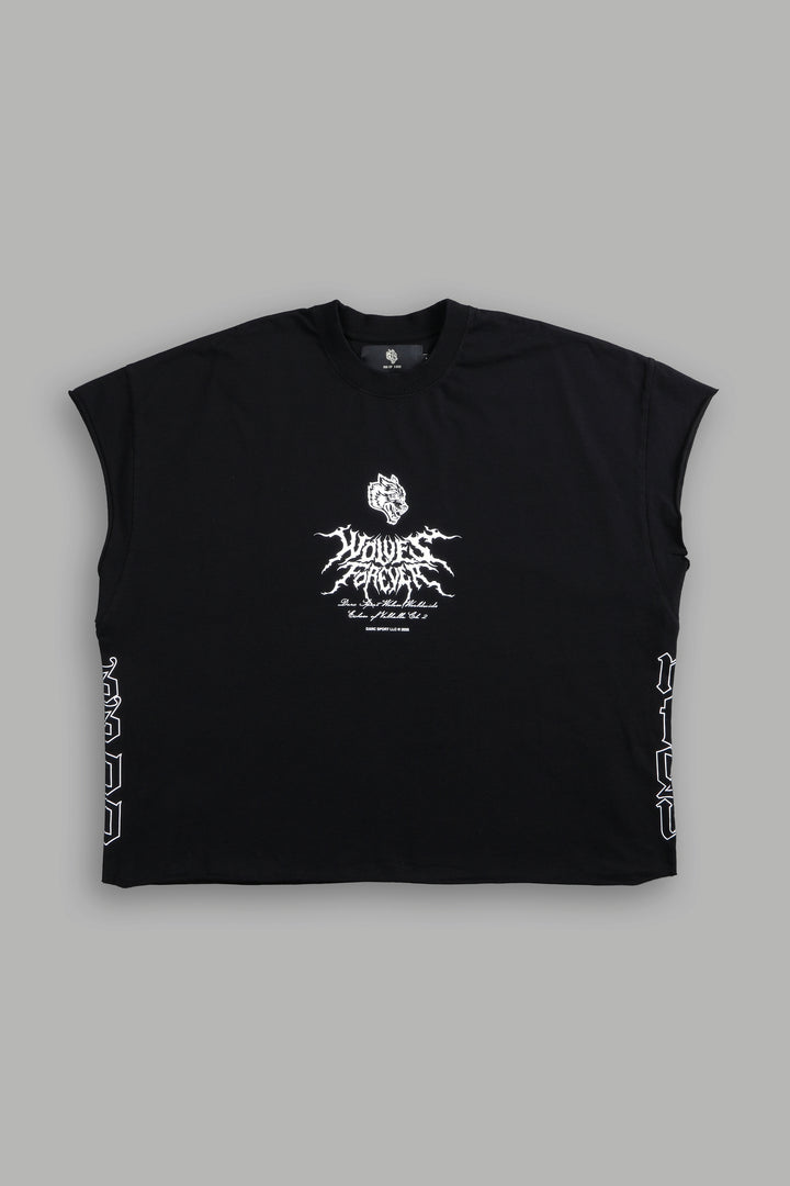 Darc Wings "Grunge" Cut Off Tee in Black
