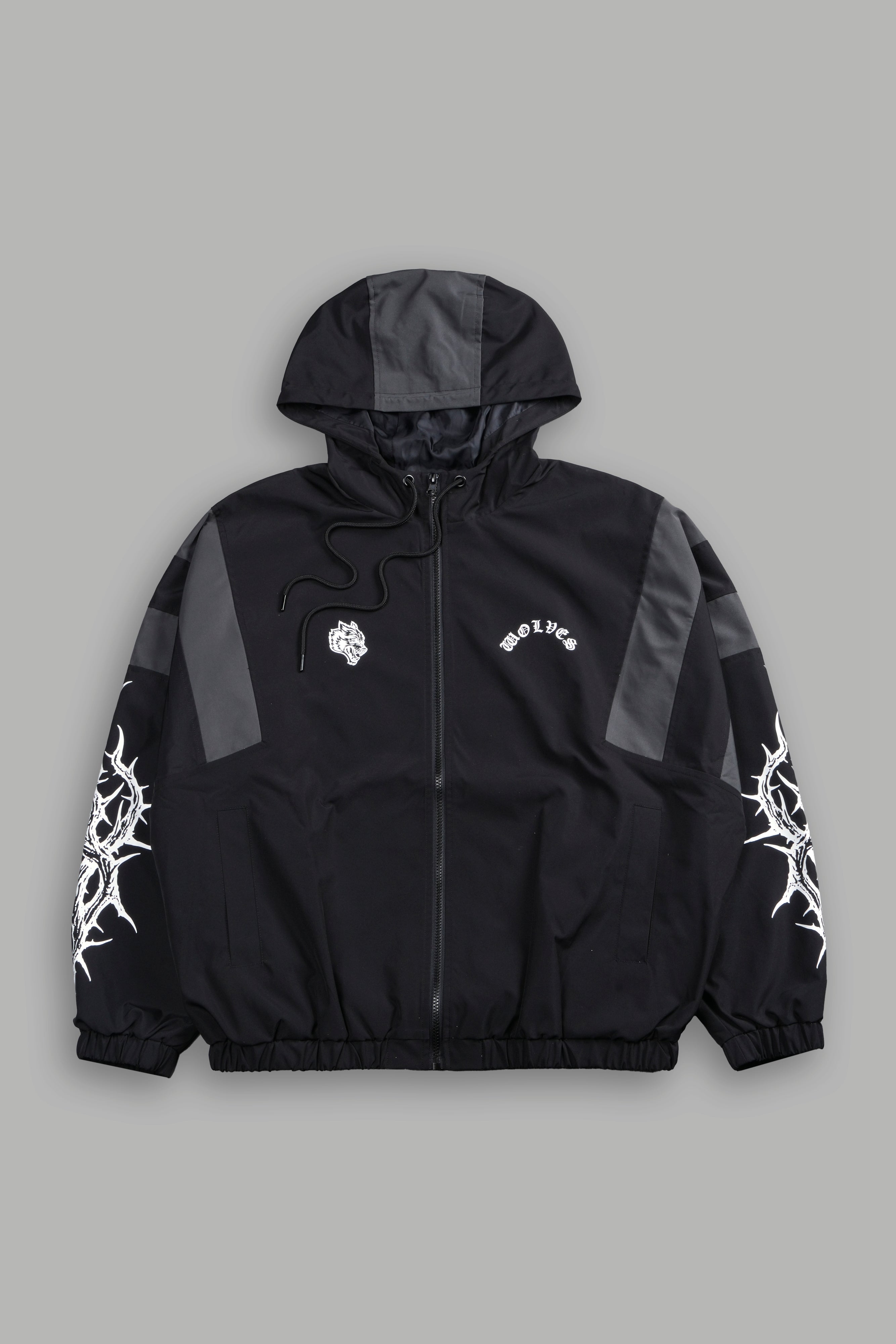 Thorns Brolic Unisex Track Jacket in Black/Wolf Gray