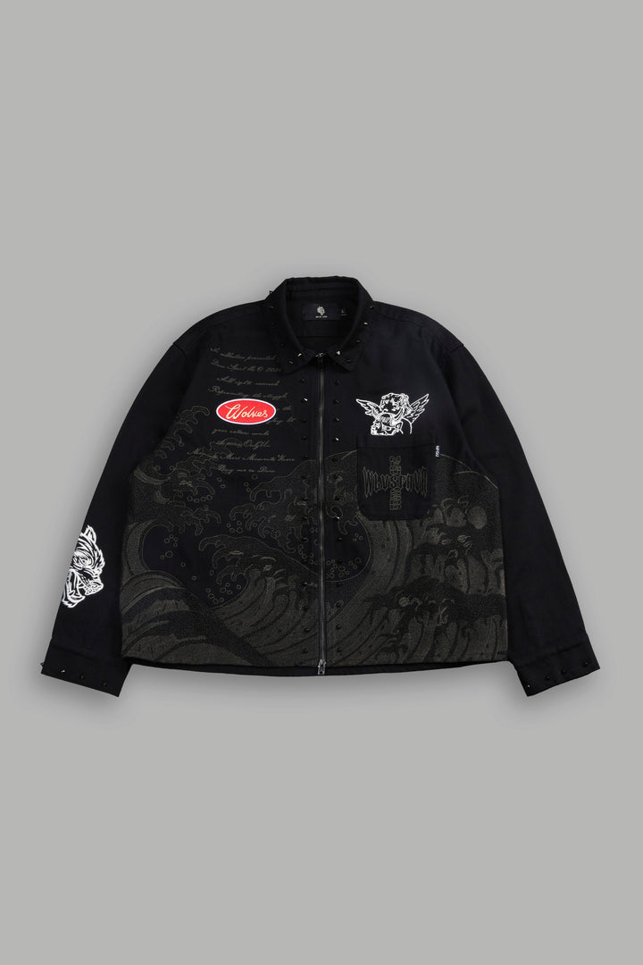 Great Wave Ls Vince Shirt in Black