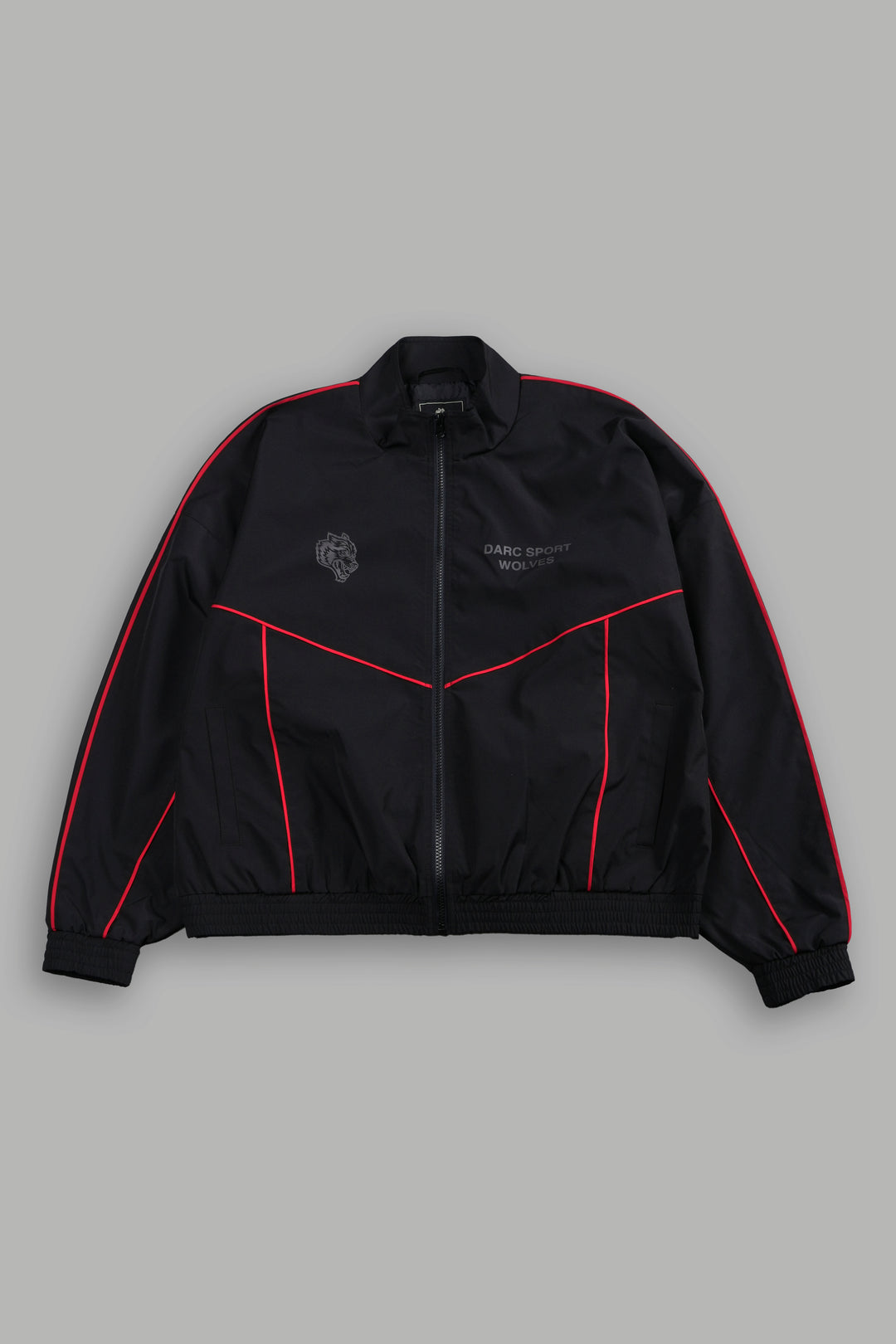Darc Sport Wolves Quinn Track Jacket in Black/Red
