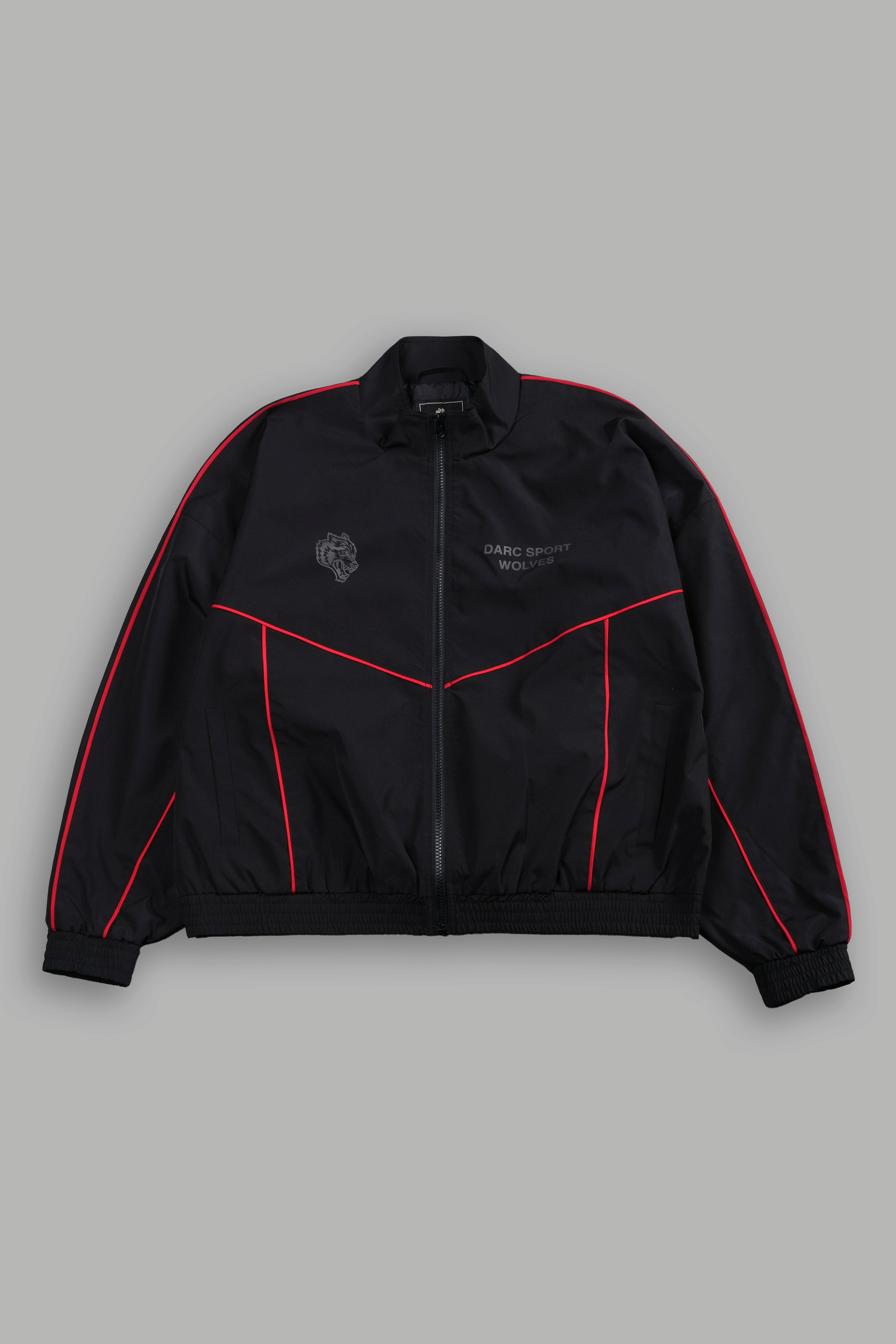 Darc Sport Wolves Quinn Track Jacket in Black/Red
