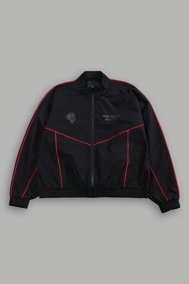 Darc Sport Wolves Quinn Track Jacket in Black/Red