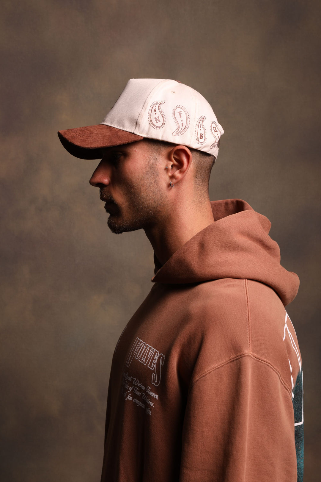 Southwest 5 Panel Hat in Cream/Desert Rose