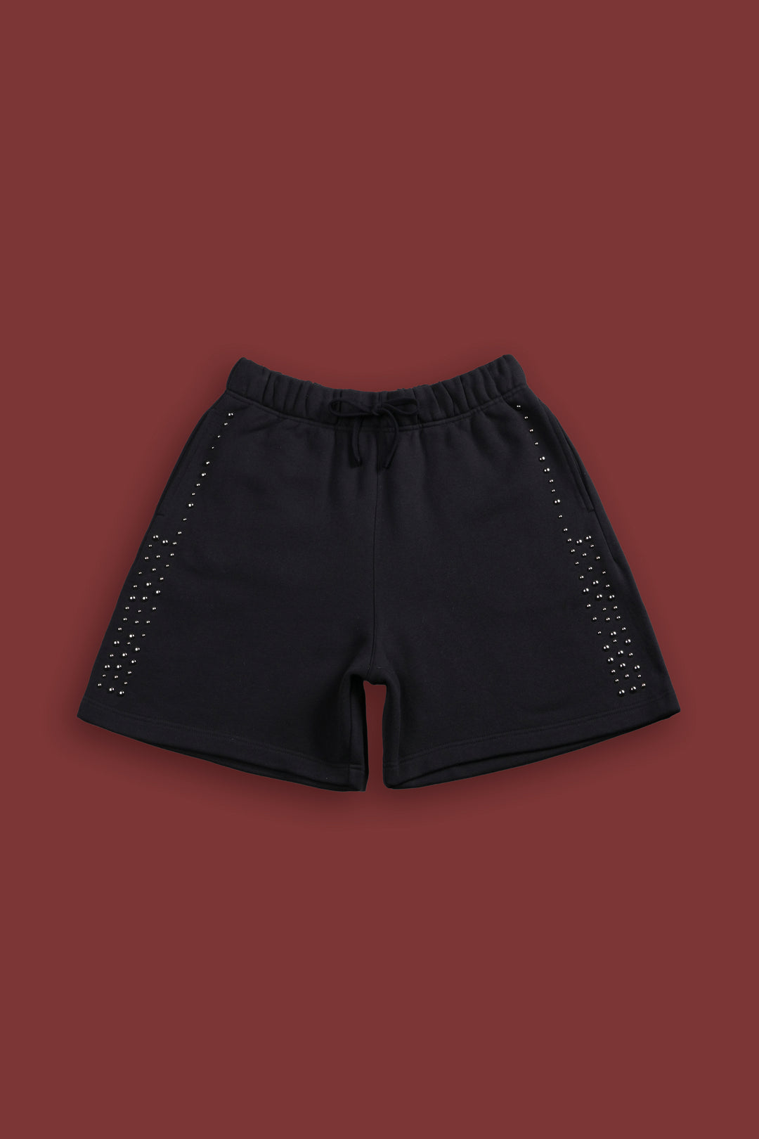 Stud Wolf Post Lounge Sweat Shorts in Black