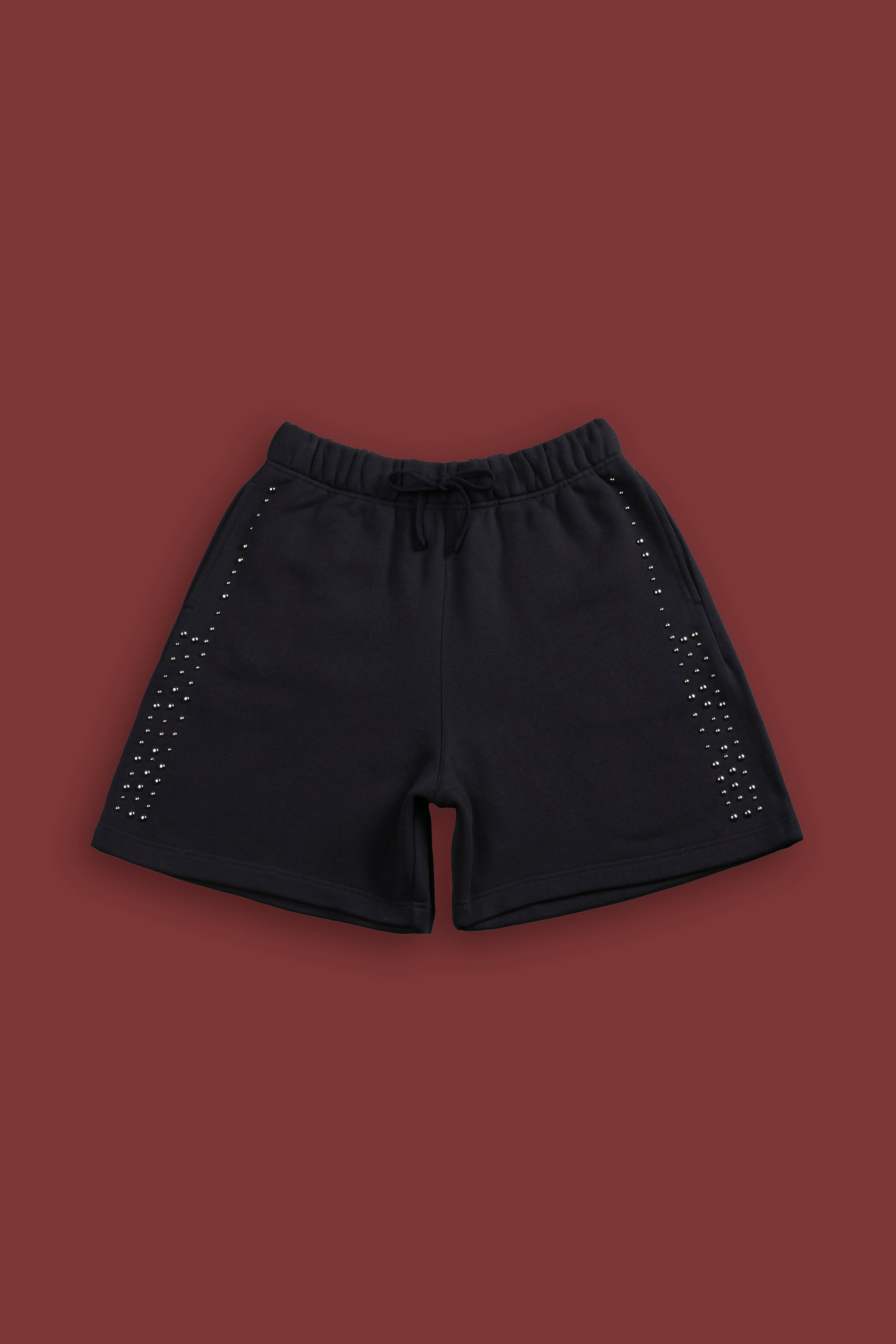 Stud Wolf Post Lounge Sweat Shorts in Black