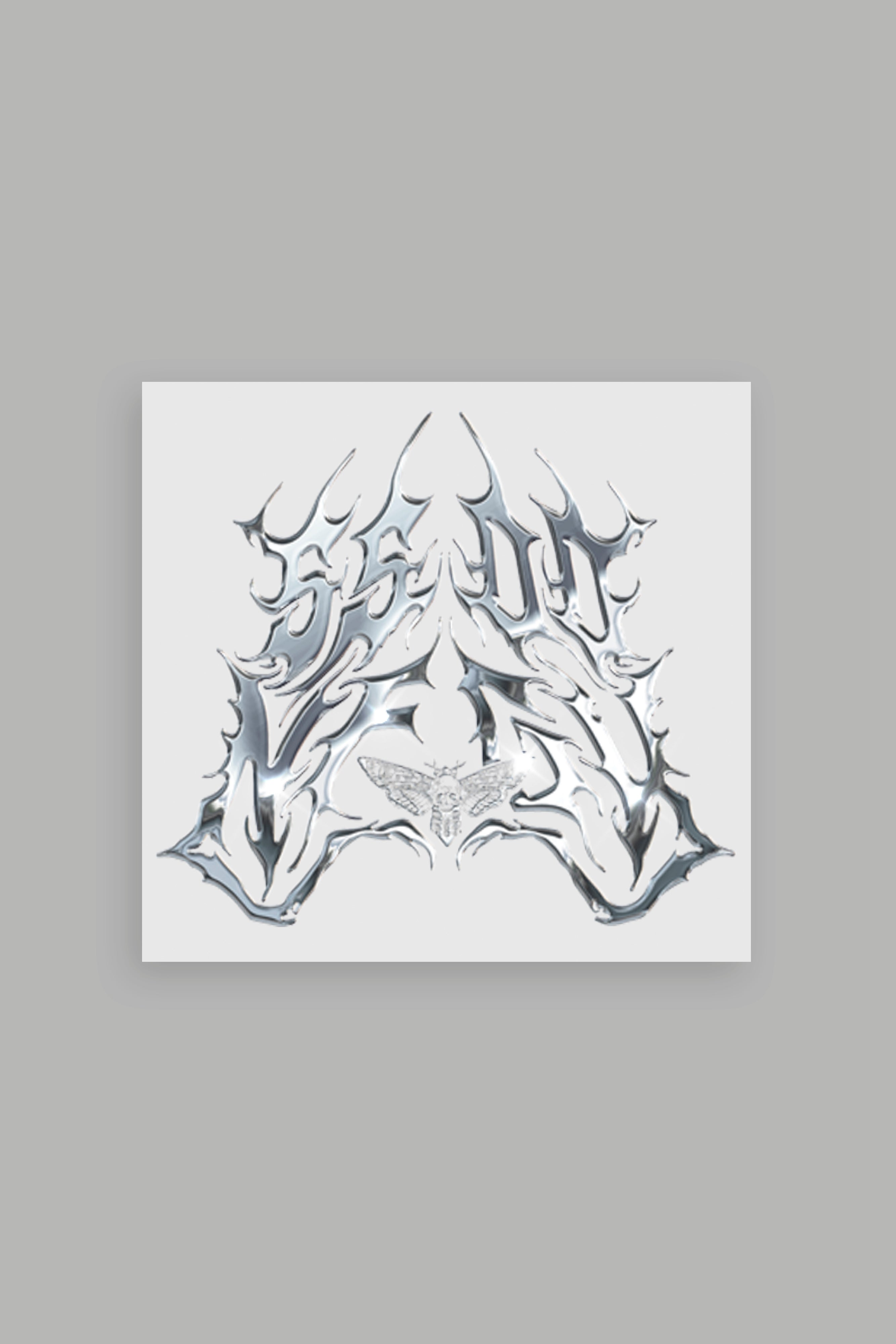Iron Mantra Sticker in Silver