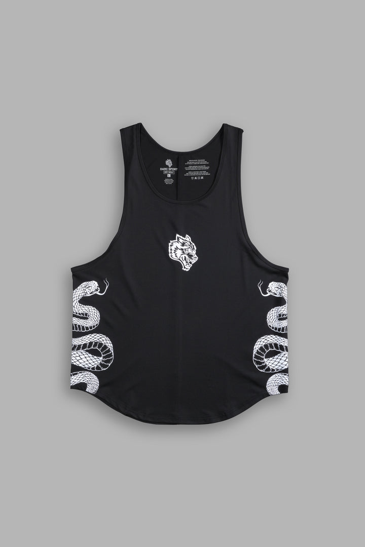 Renewal "Dry Wolf" Back Seam (Drop) Tank in Black