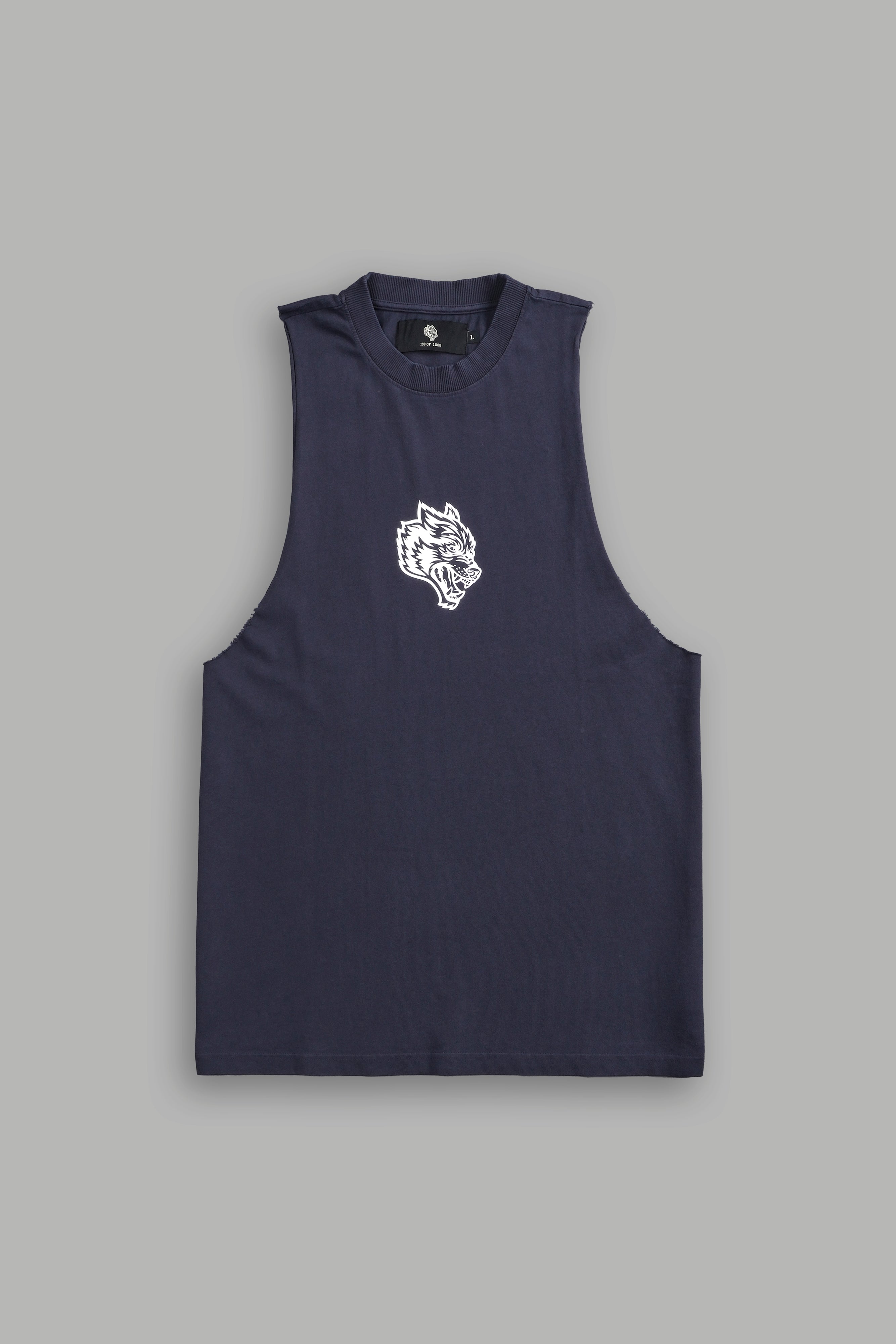 Wolves Pyramid "Tommy" Muscle Tee in Midnight Blue