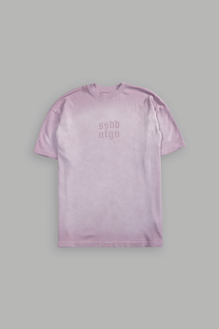 She Has Your Back "Pump Cover" Tee in Purple Smoke Horizon Sun Fade