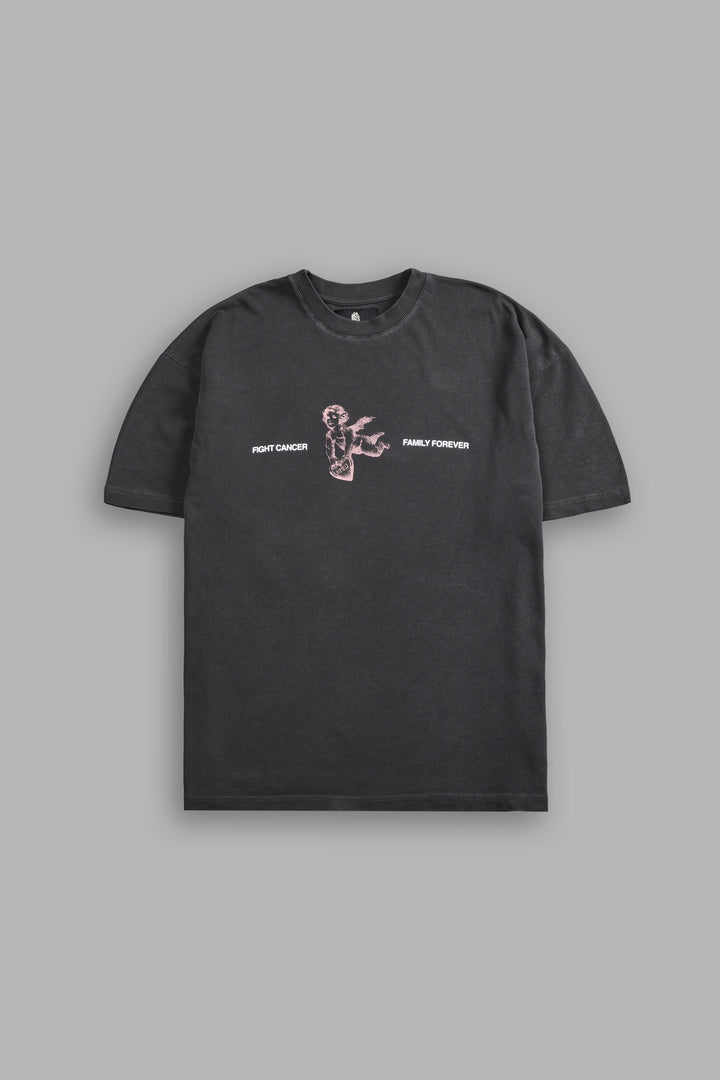Fight Cancer NFGU "Premium" Oversized Tee in Wolf Gray