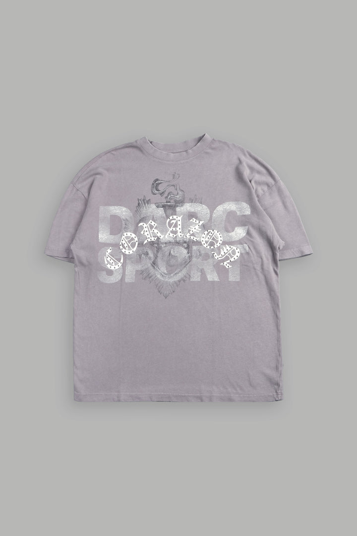 Ds Corazon Premium Oversized Tee In Pale Gray