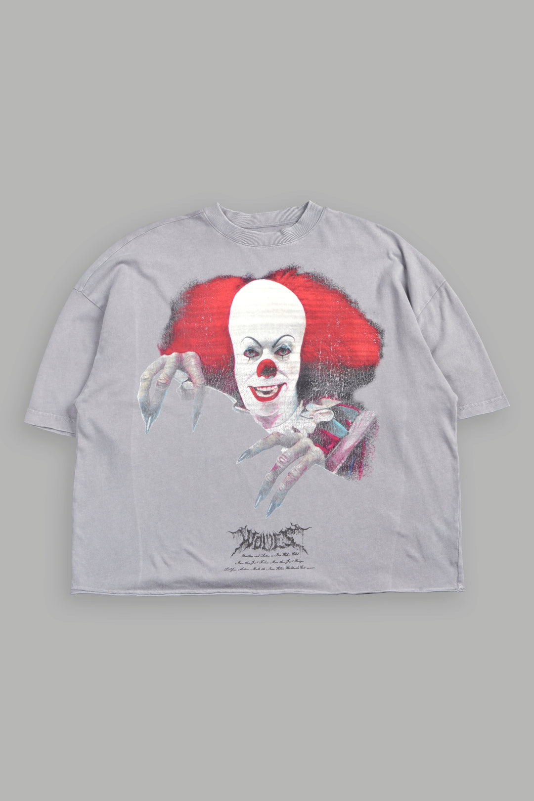 Pennywise Premium Raw Hem Box Cut Tee In Dove Gray