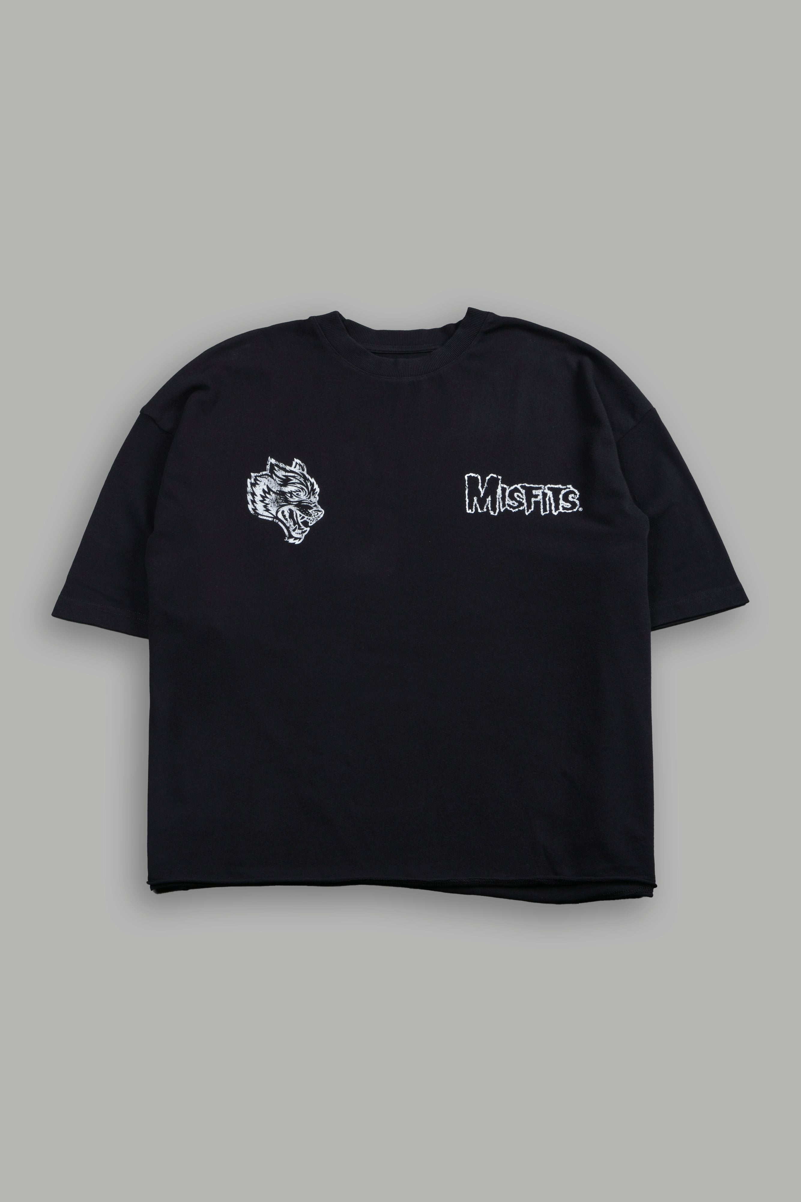Misfits Premium Oversized Raw Hem Box Cut Tee in Black – DarcSport