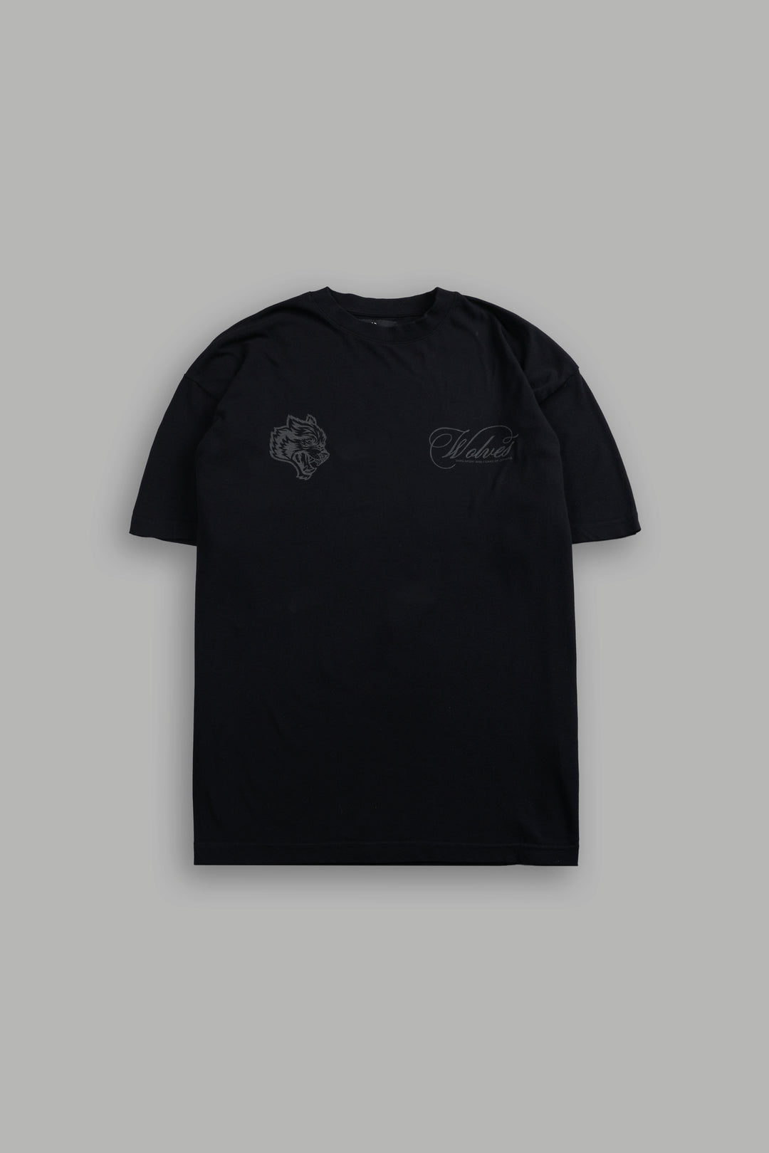 Nocturne Bloom Premium Oversized Tee in Black