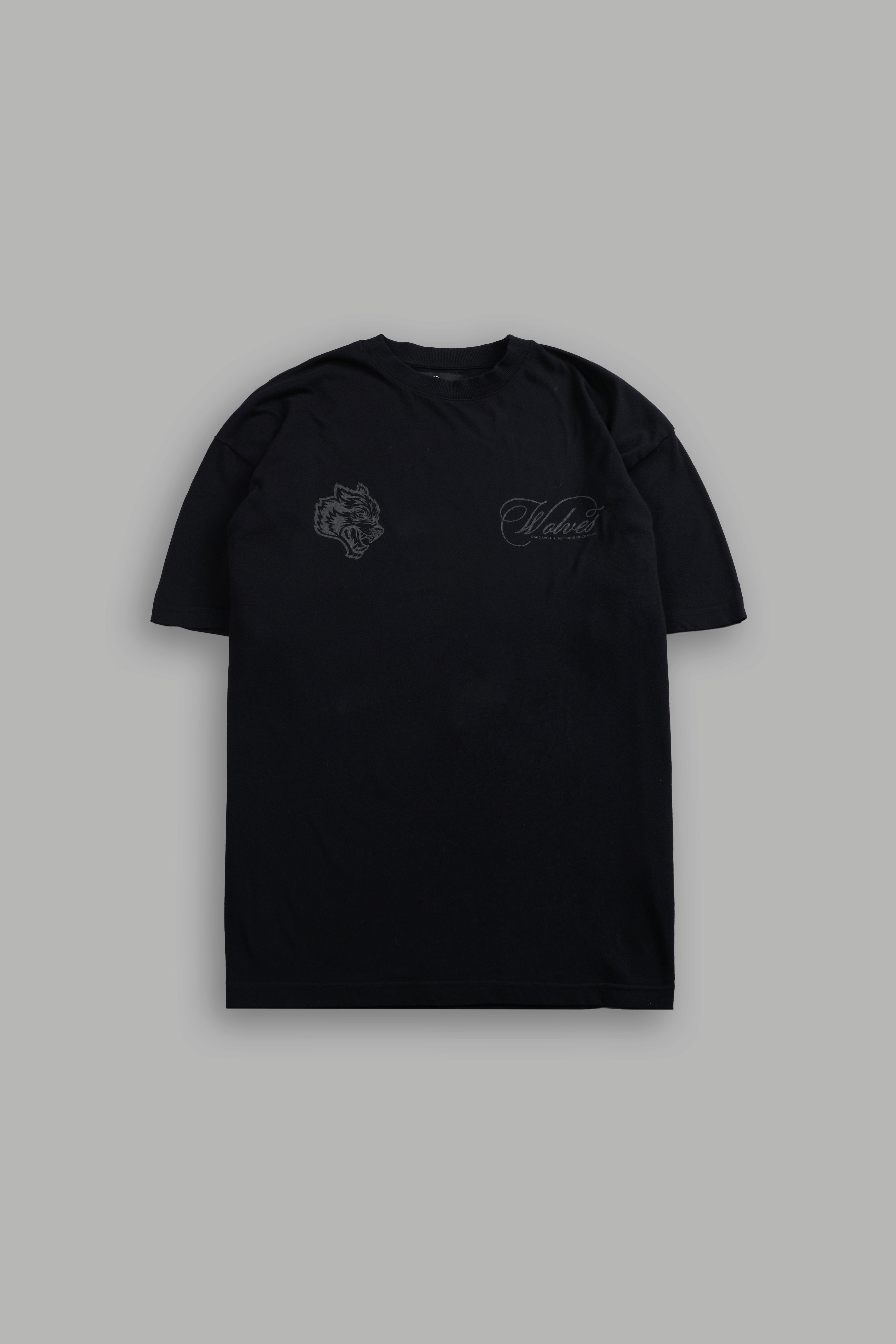 Nocturne Bloom Premium Oversized Tee in Black