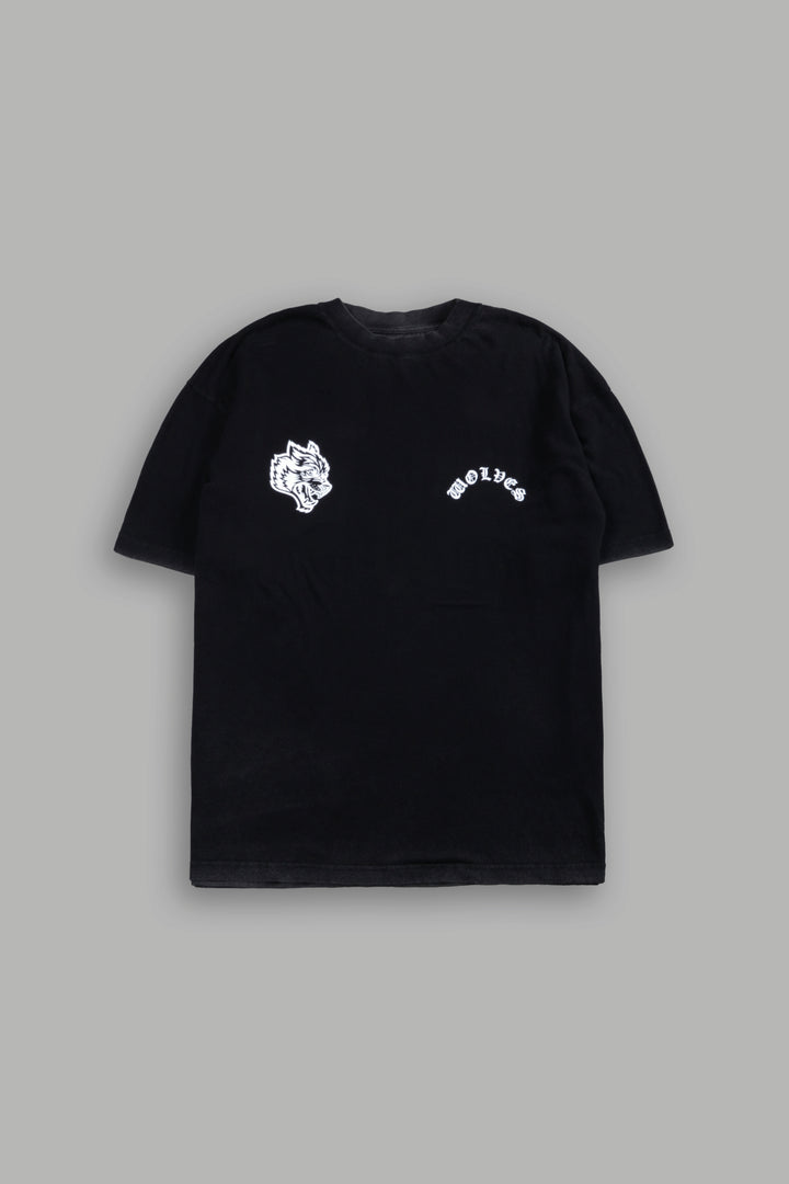 Crossed Hearts Premium Oversized Tee in Black