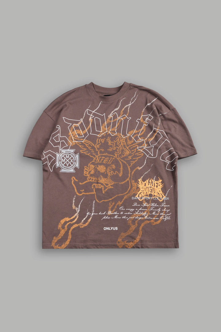 Cherub Flame Premium Tee In Mojave Brown