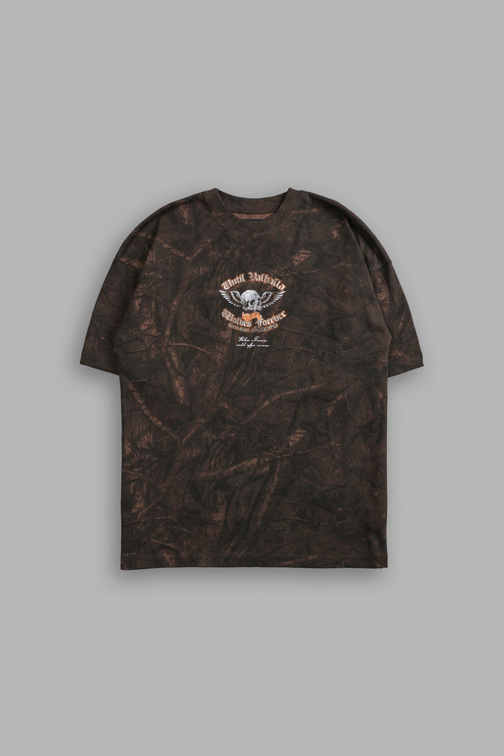 Nomad "Premium" Oversized Tee in Brown Driftwood Forest Camo