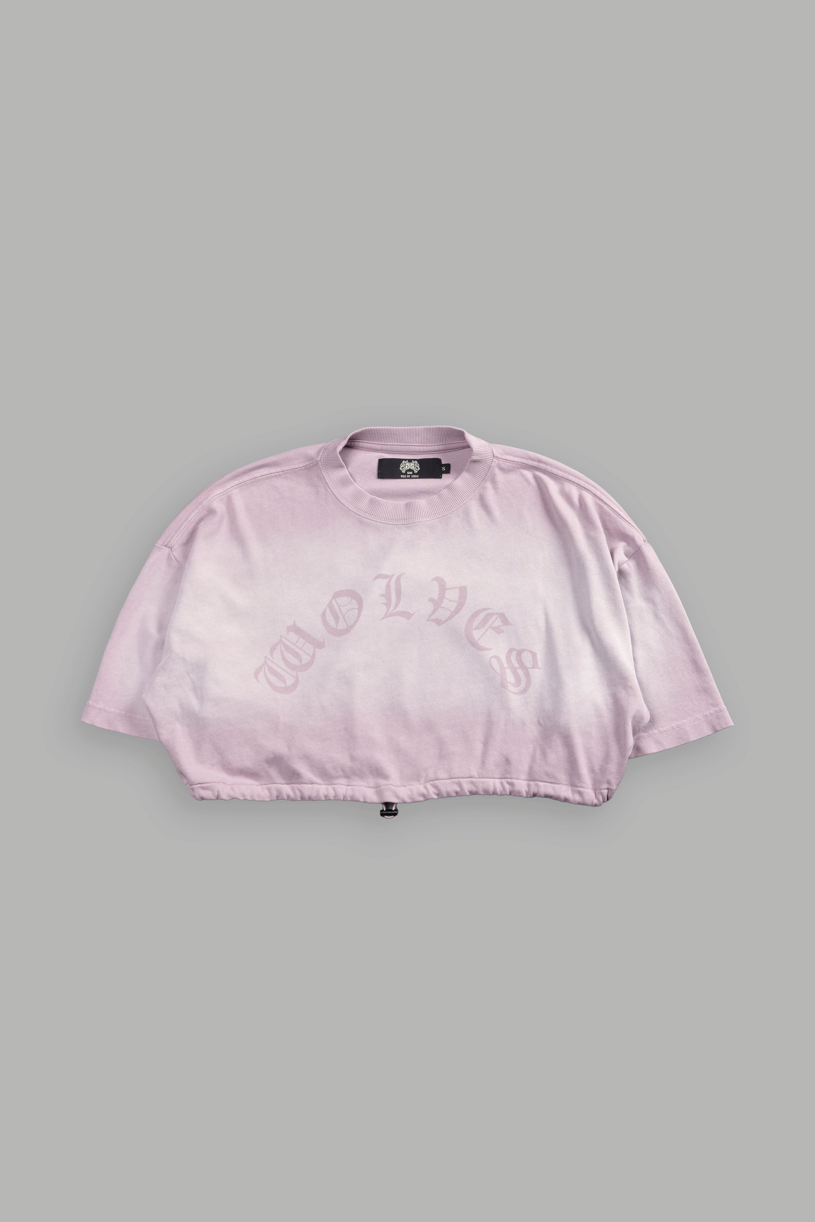 Chopper Bungee Cropped Tee in Purple Smoke Horizon Sun Fade