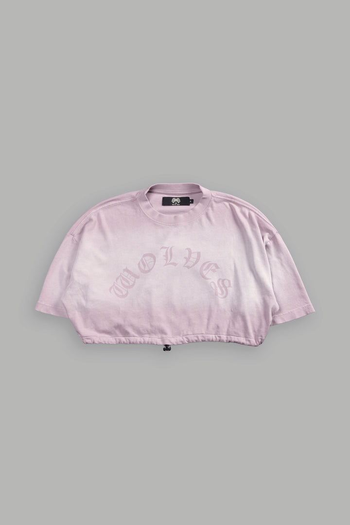Chopper Bungee Cropped Tee in Purple Smoke Horizon Sun Fade