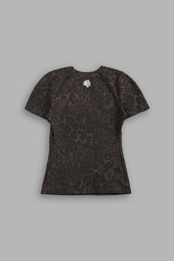 Minnie Mouse Hesh Eden Ss Tee in Darc Brown Leopard