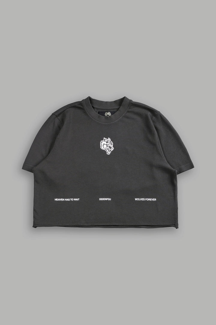 Death Moth Forever "Premium" (Cropped) Tee in Wolf Gray