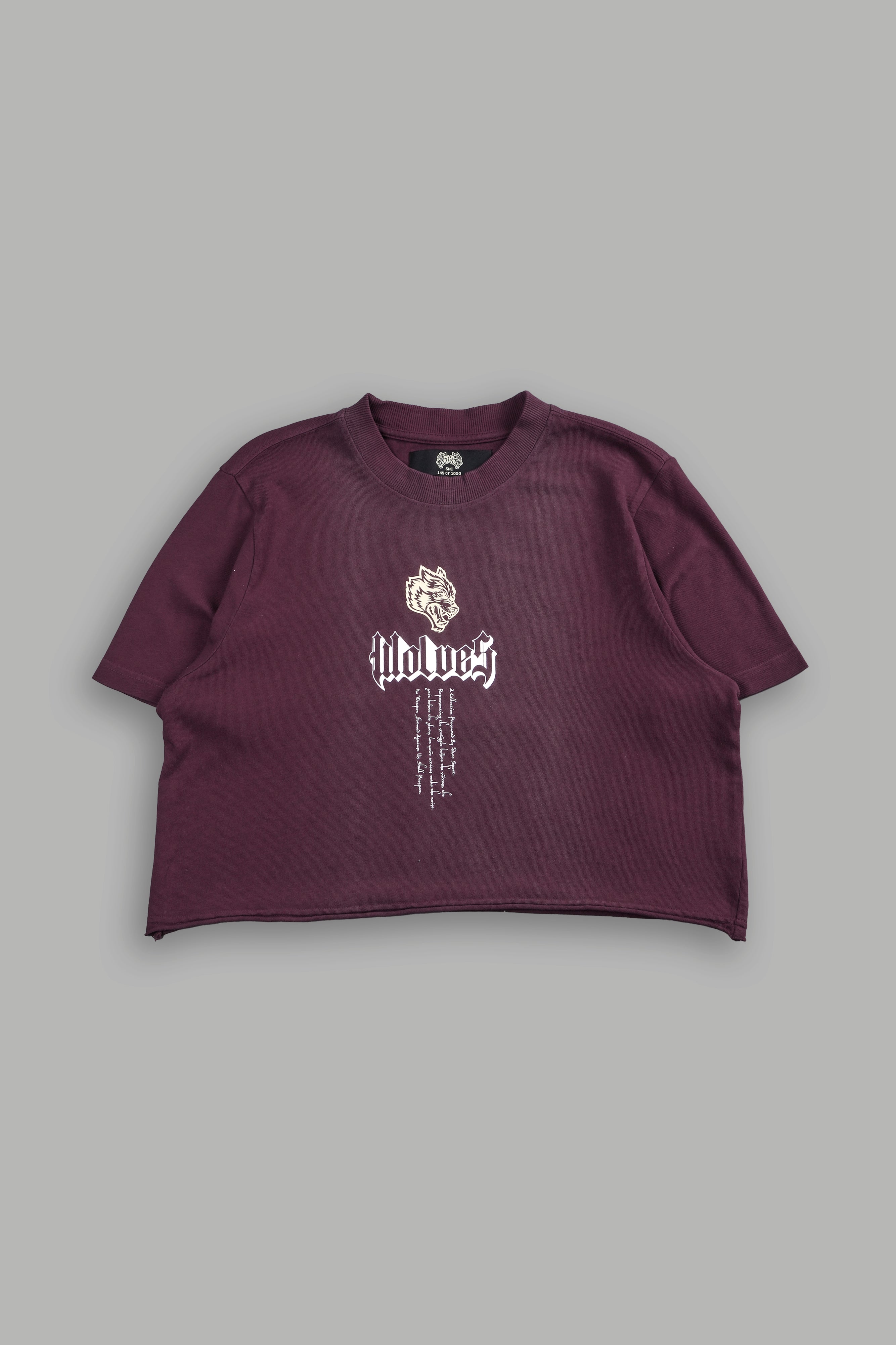 Our Passion "Premium" (Cropped) Tee in Cherry Wine Tonal Sun Fade