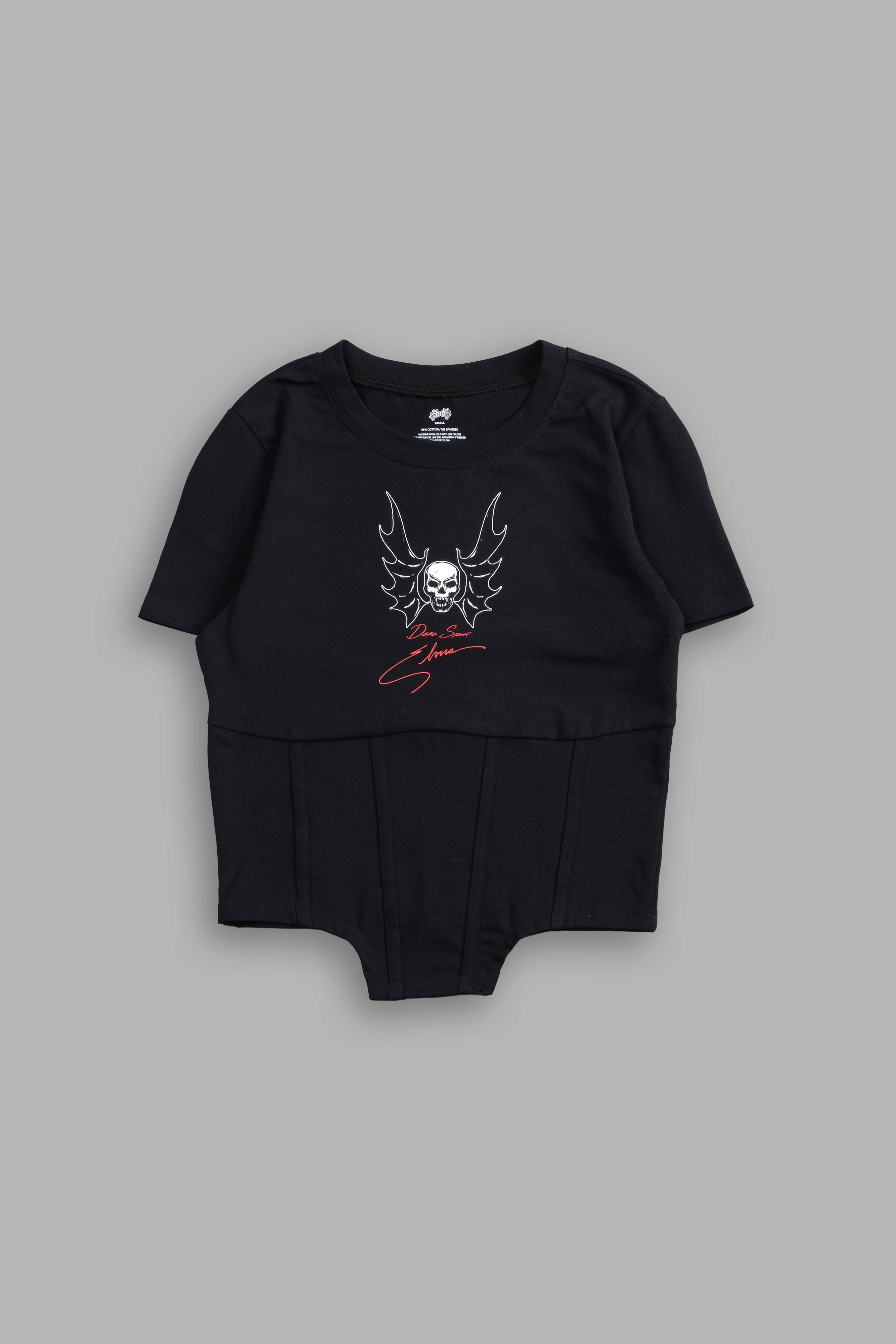 Wings of Darkness Salem Corset Tee in Black