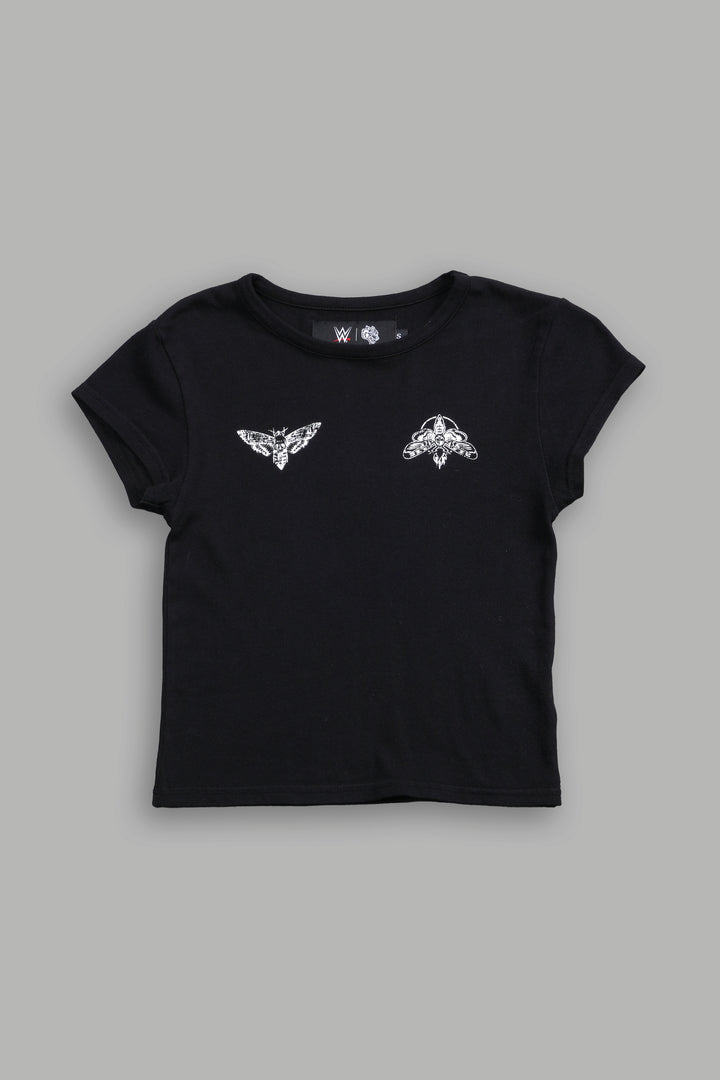 Moth Forever Baby Tee in Black