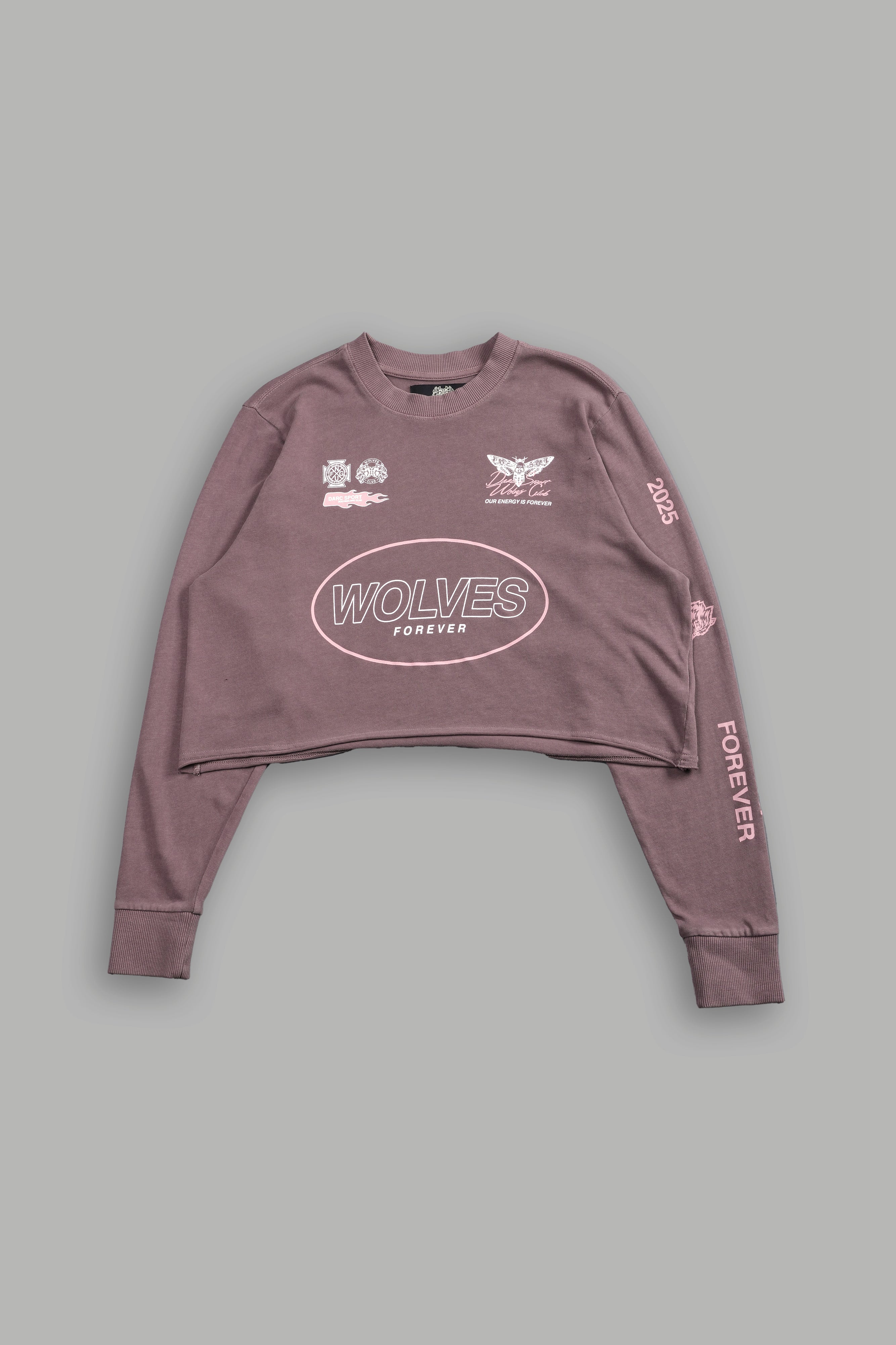 Live Fast V3 "Premium" (LS Cropped) Tee in Mauve