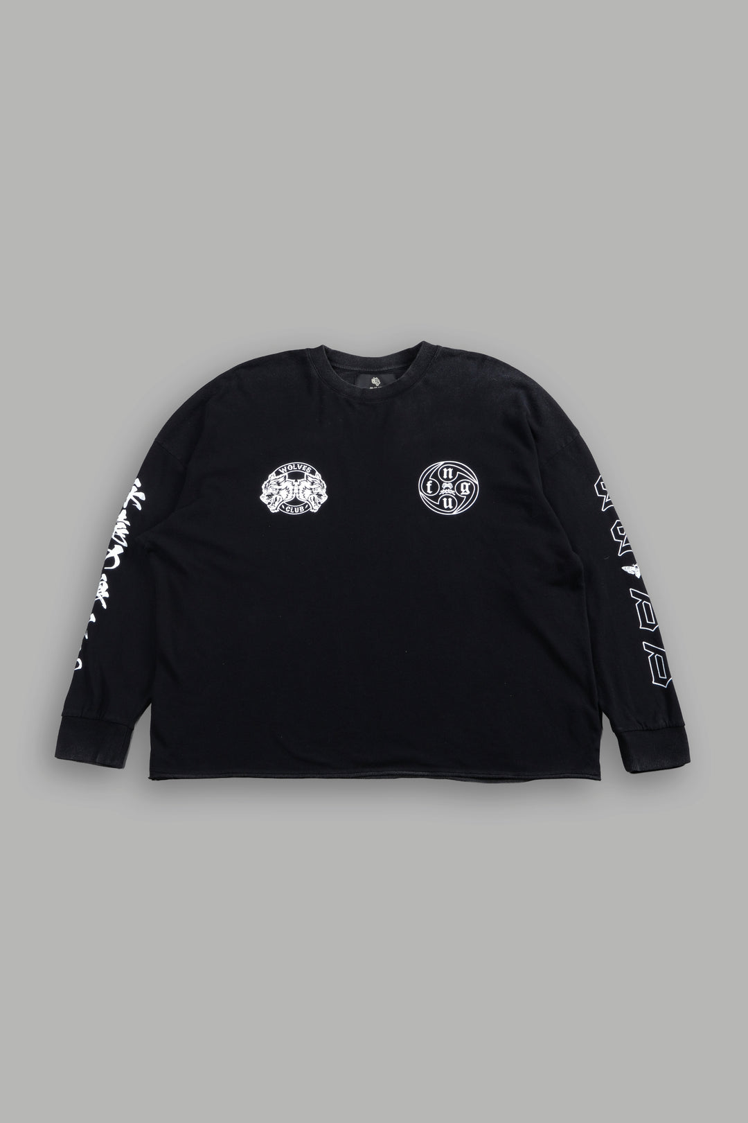 Kazoku Okami Premium Box Cut Ls Tee in Black