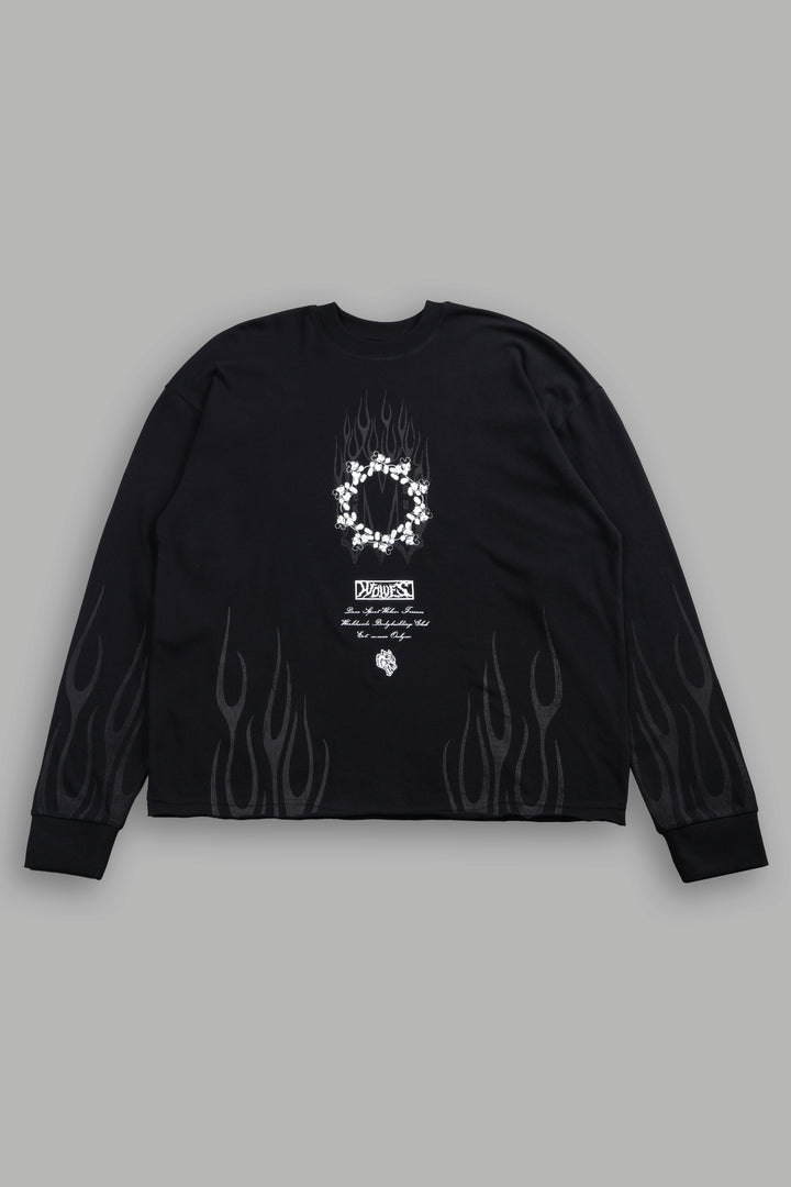 Mickey Forever Premium Box Cut Ls Tee in Black