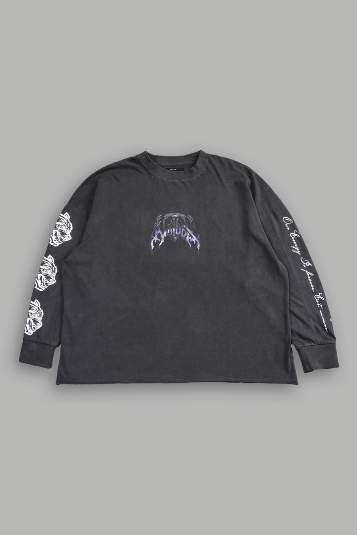 Rule The Galaxy "Box Cut" L/S Tee in Wolf Gray