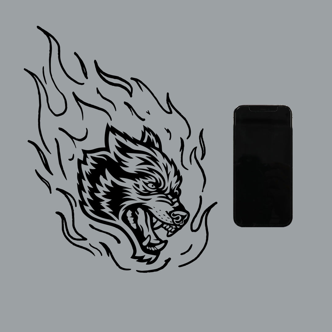 Fired Up Decal Sticker In Black