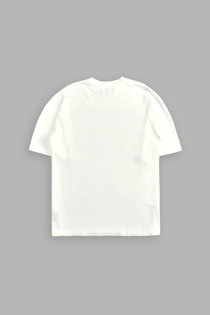 Loyalty "Premium" Oversized Unisex Tee in Cream/Maroon