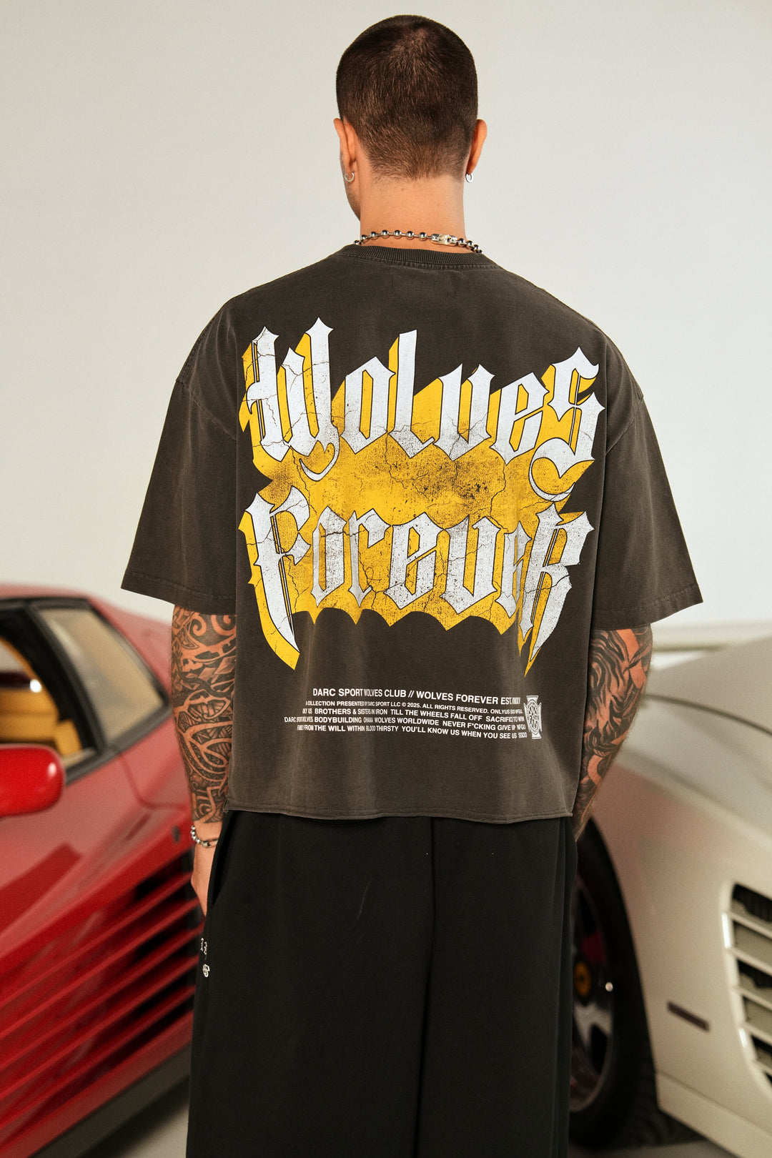 You'll Know Grunge Raw Hem "Box Cut" Tee in Wolf Gray