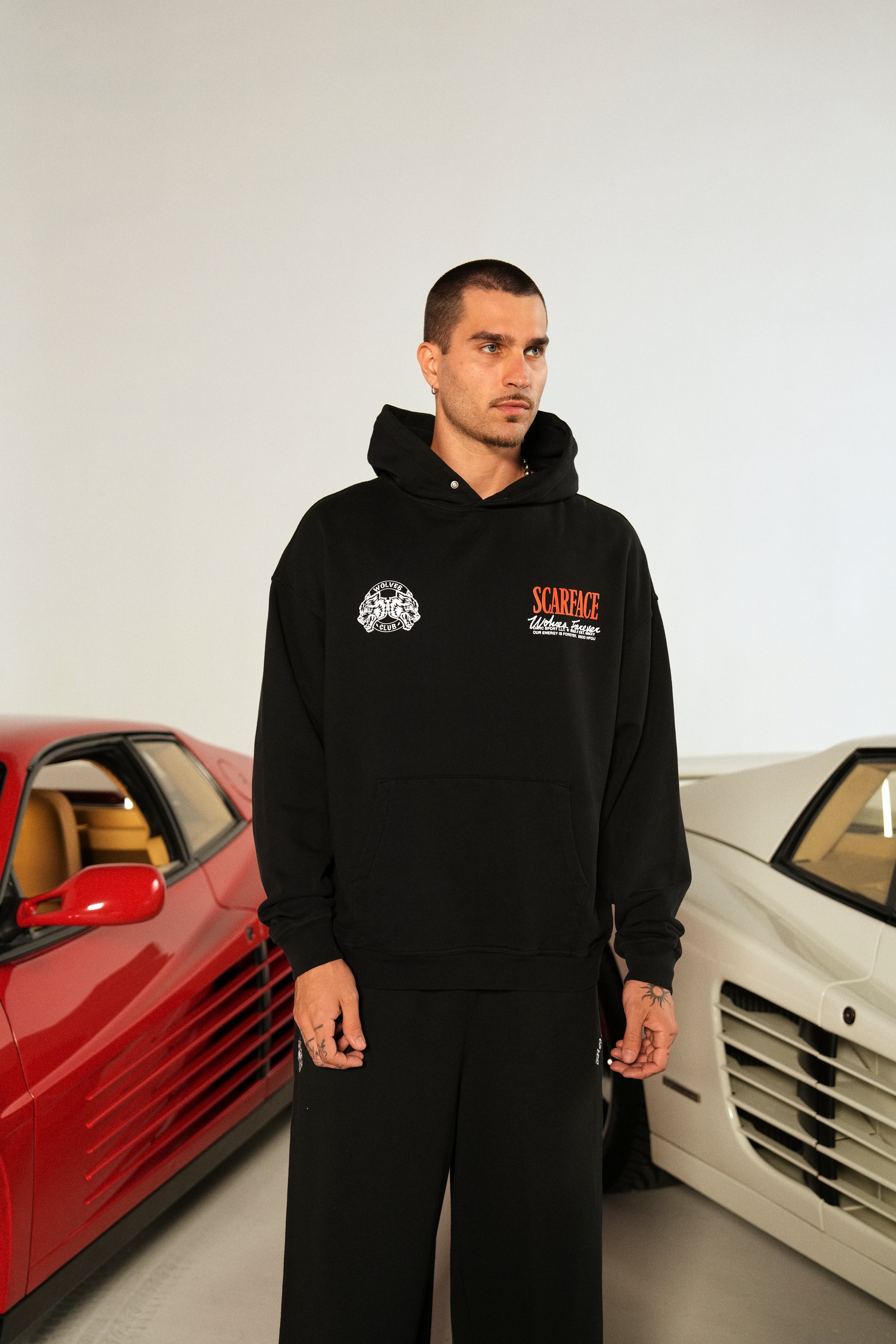 Say Hello "Pierce" Hoodie in Black