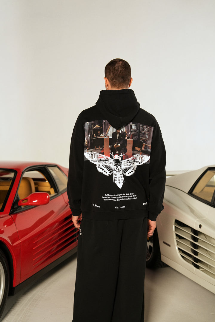 Say Hello "Pierce" Hoodie in Black