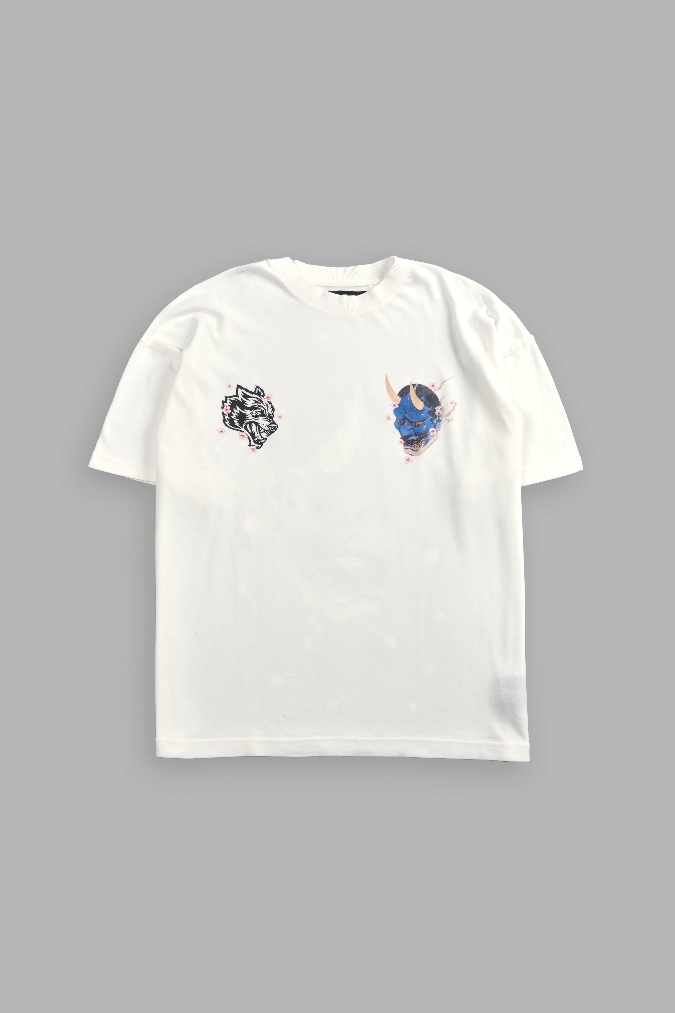 Oni Code Blossom "Premium" Oversized Tee in Cream